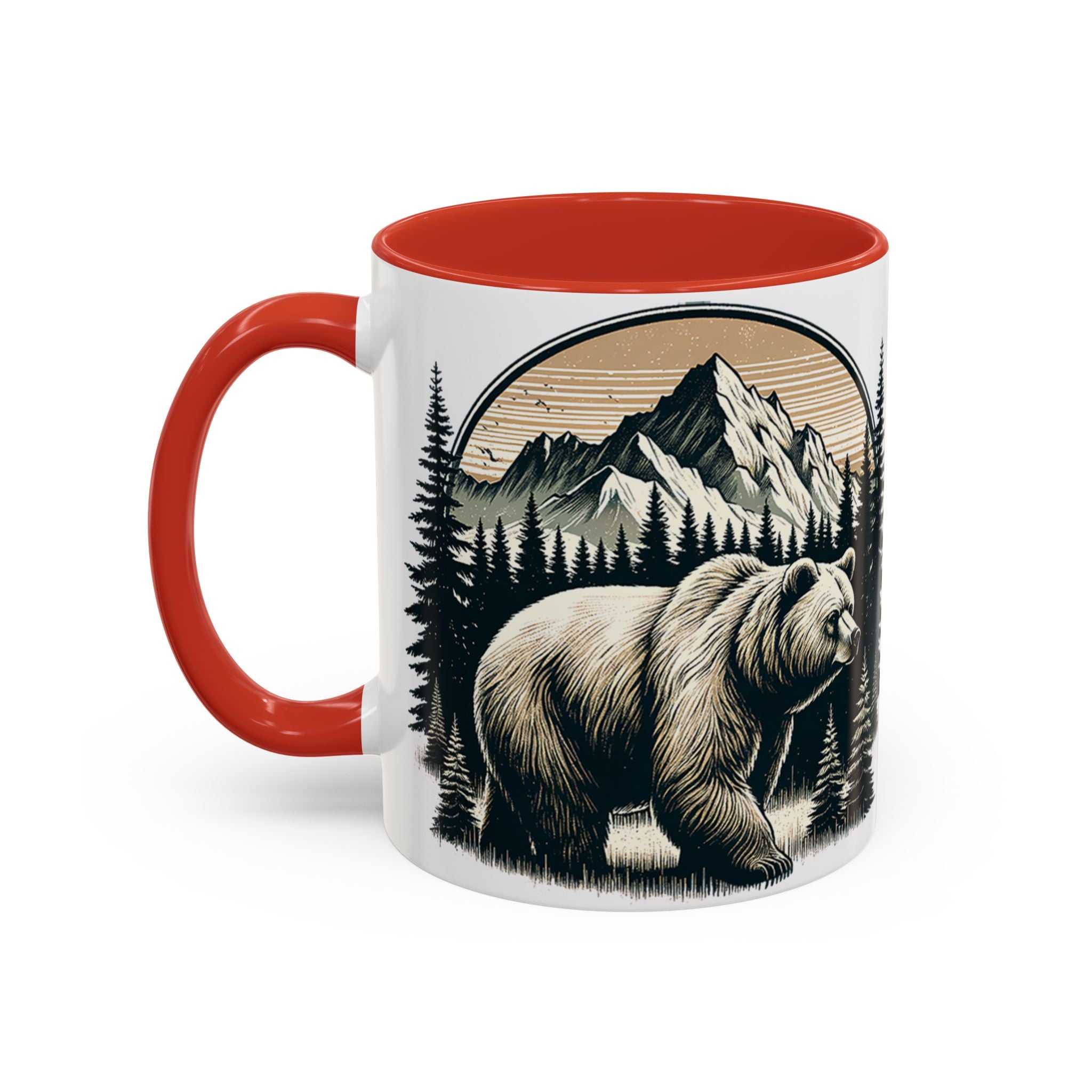 Bear Forest Coffee Mug — Mountain Wildlife Accent Mug (11/15oz)