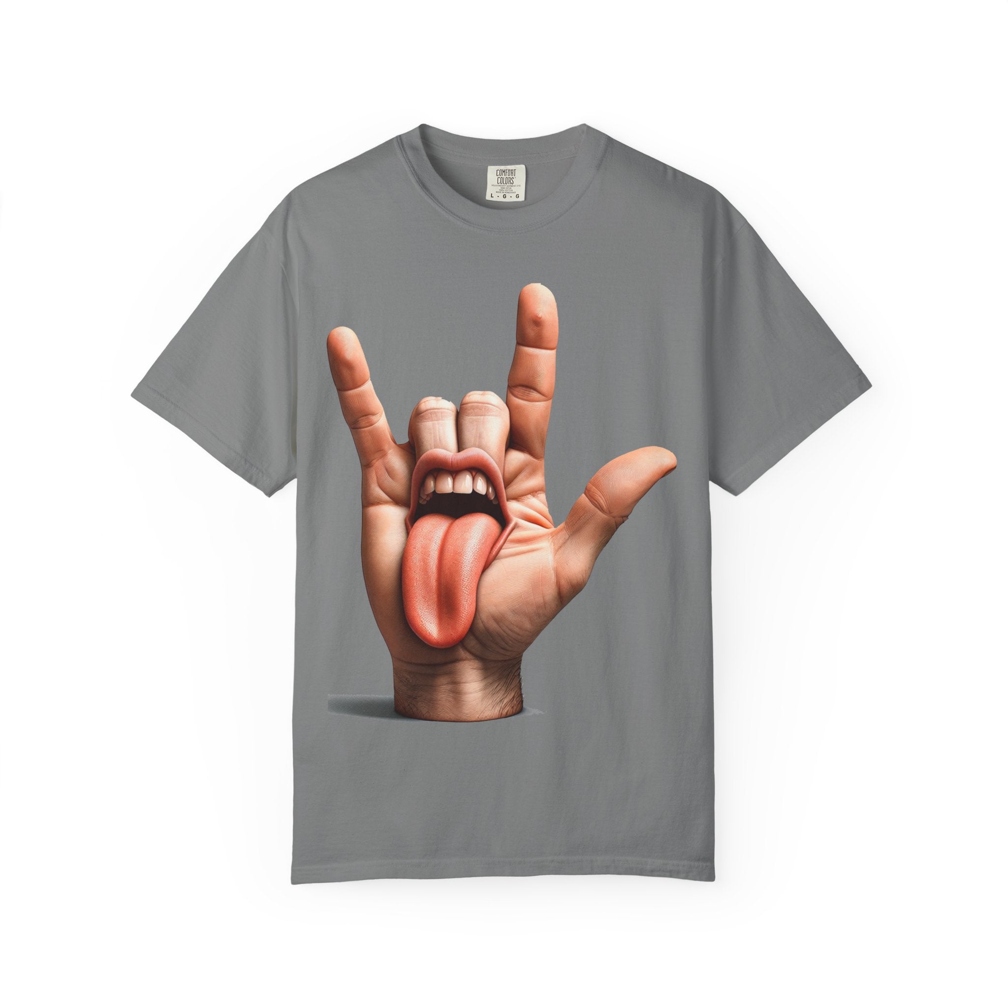 Graphic T-Shirt — Rock Hand Tongue Design