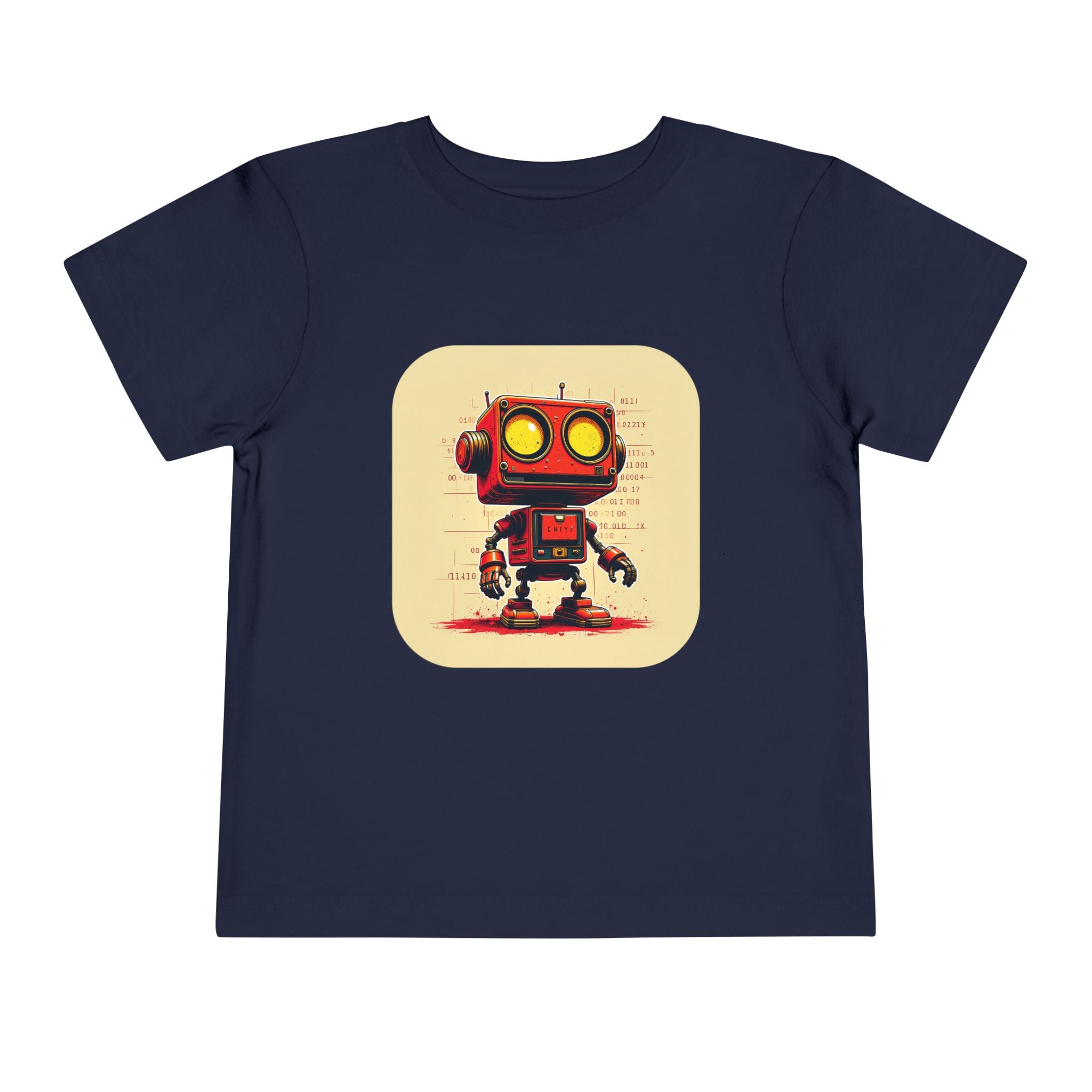 Retro Red Robot Toddler Tee — Cute Vintage Robot Graphic Shirt