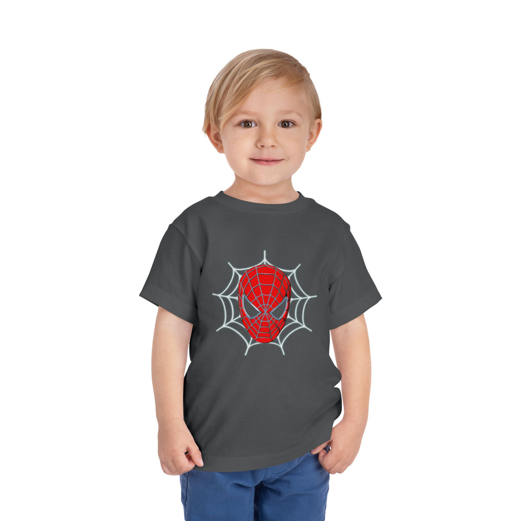 Spider Mask Toddler Tee — Cute Web Hero Graphic Shirt