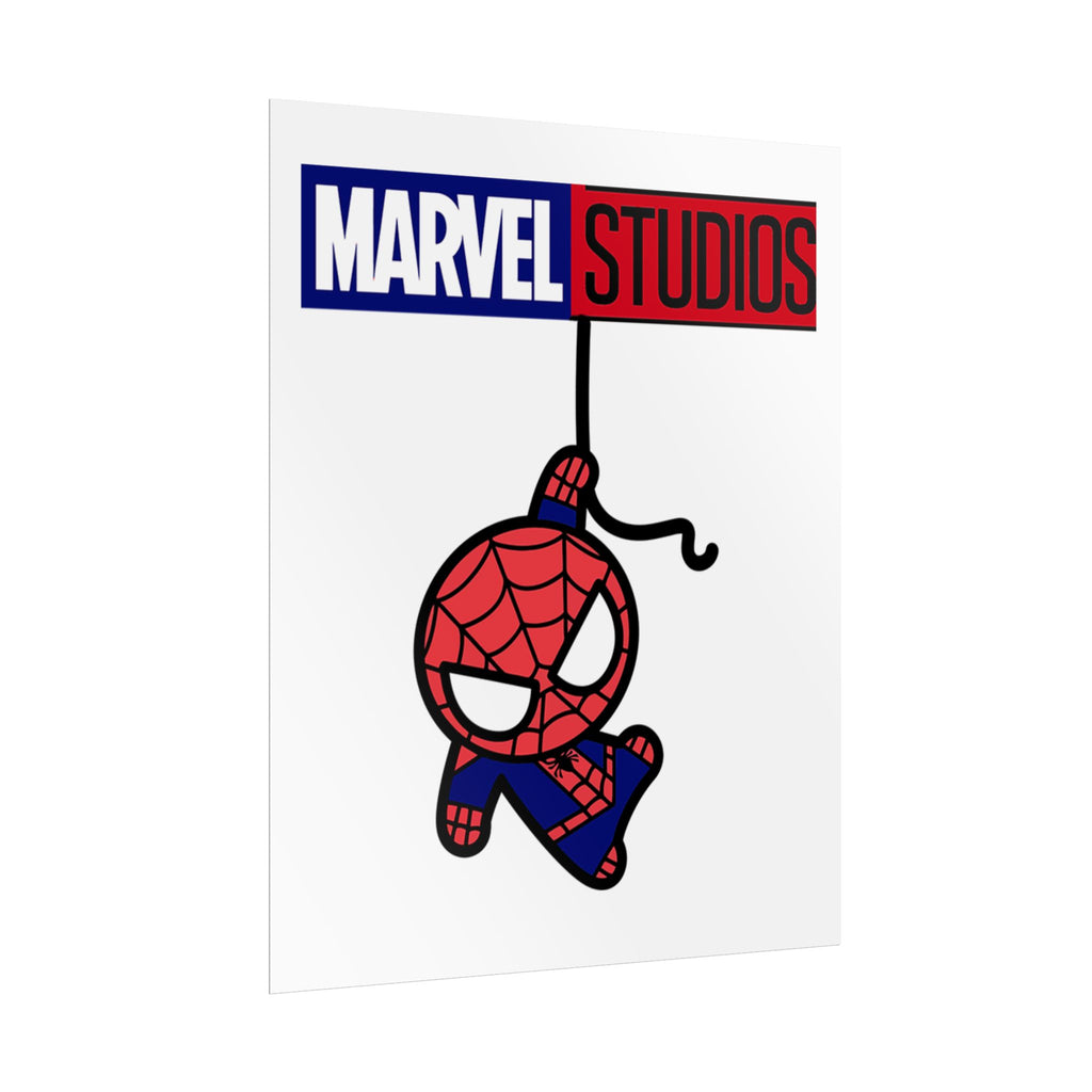 Marvel Studios Spider-Man Rolled Poster — Cute Hanging Cartoon Spider-Man Wall Art