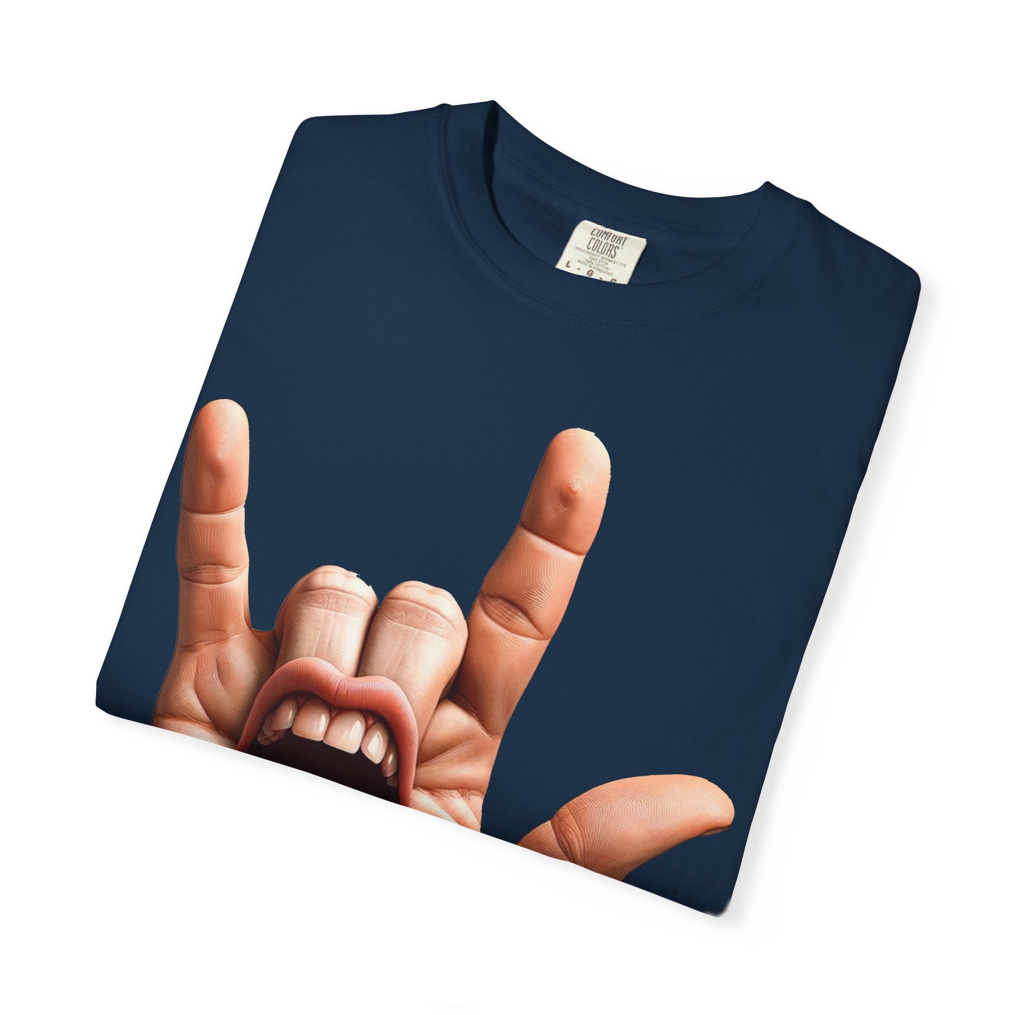 Graphic T-Shirt — Rock Hand Tongue Design