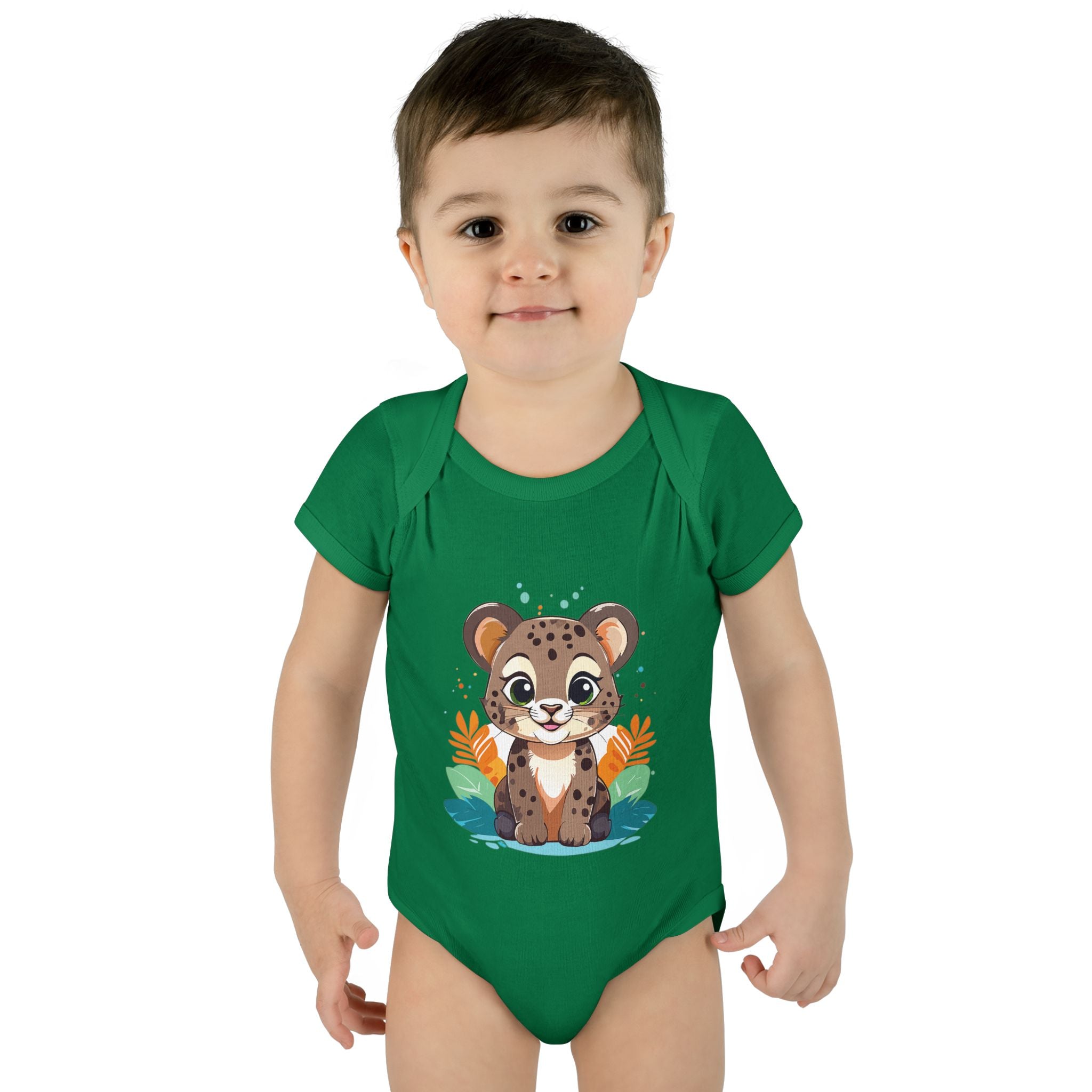 Cute Cheetah Baby Bodysuit — Adorable Infant Onesie with Safari Cat Design