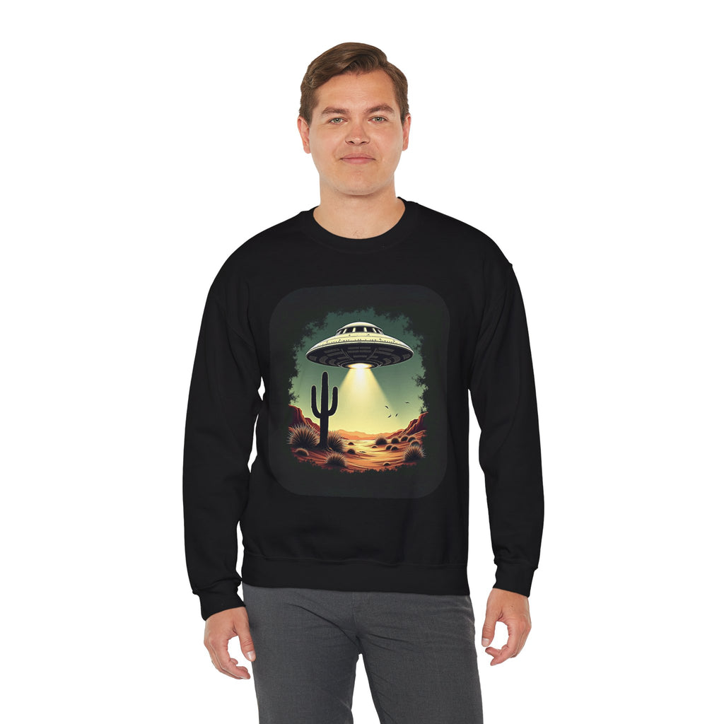 UFO Desert Abduction Crewneck Sweatshirt