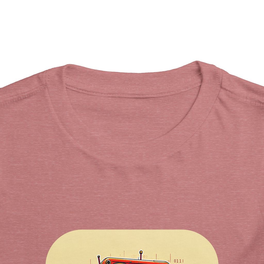 Retro Red Robot Toddler Tee — Cute Vintage Robot Graphic Shirt