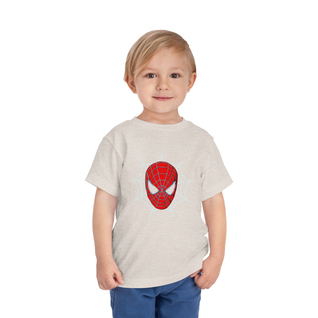 Spider Mask Toddler Tee — Cute Web Hero Graphic Shirt