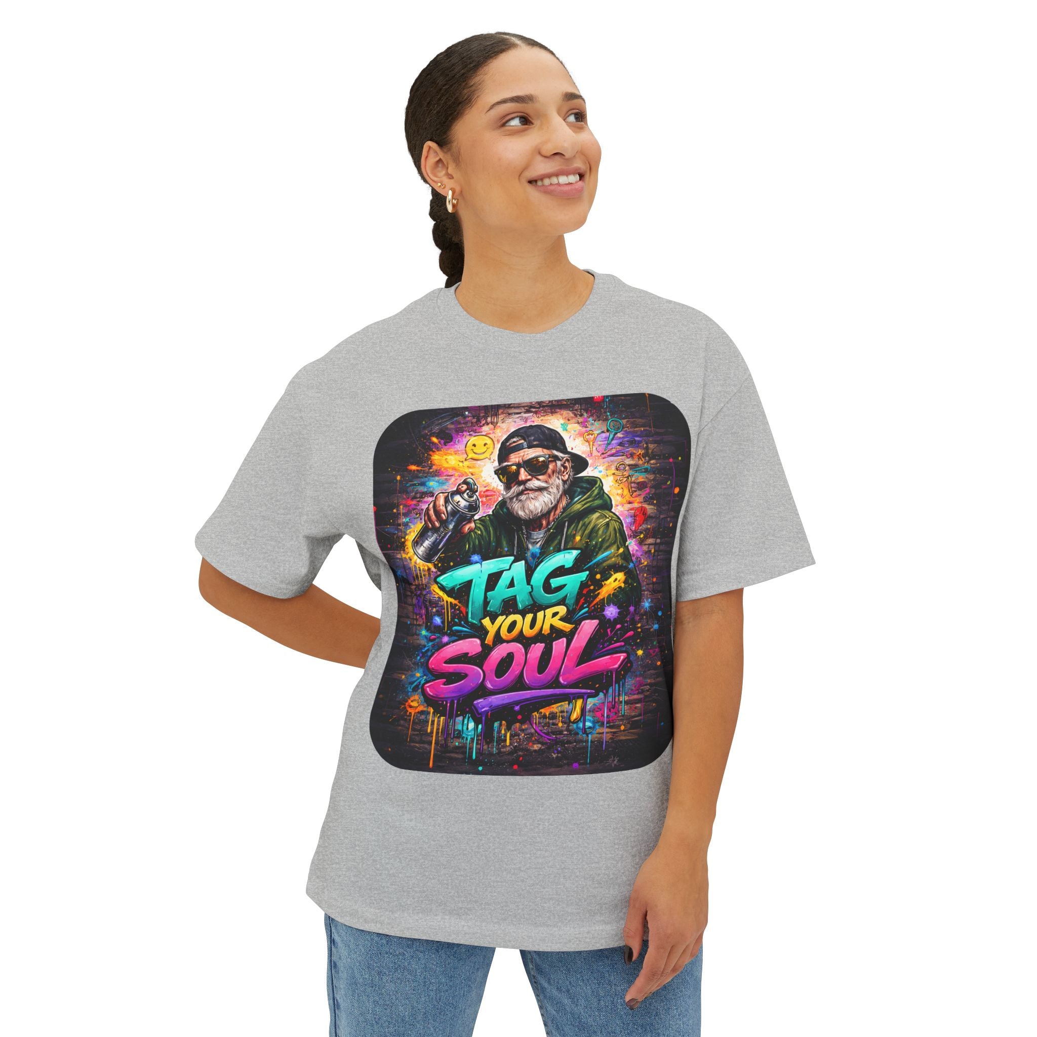Tag Your Soul Graphic Tee — Retro Graffiti Streetwear T-Shirt