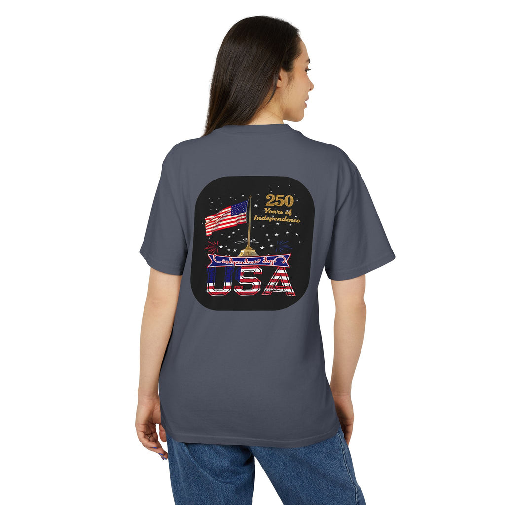 USA 250th Anniversary T-Shirt — Patriotic Flag Fourth of July Tee