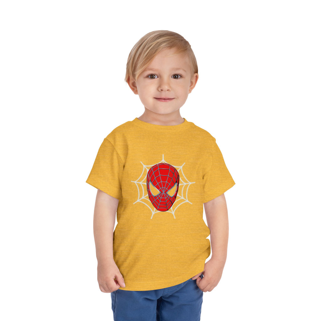 Spider Mask Toddler Tee — Cute Web Hero Graphic Shirt