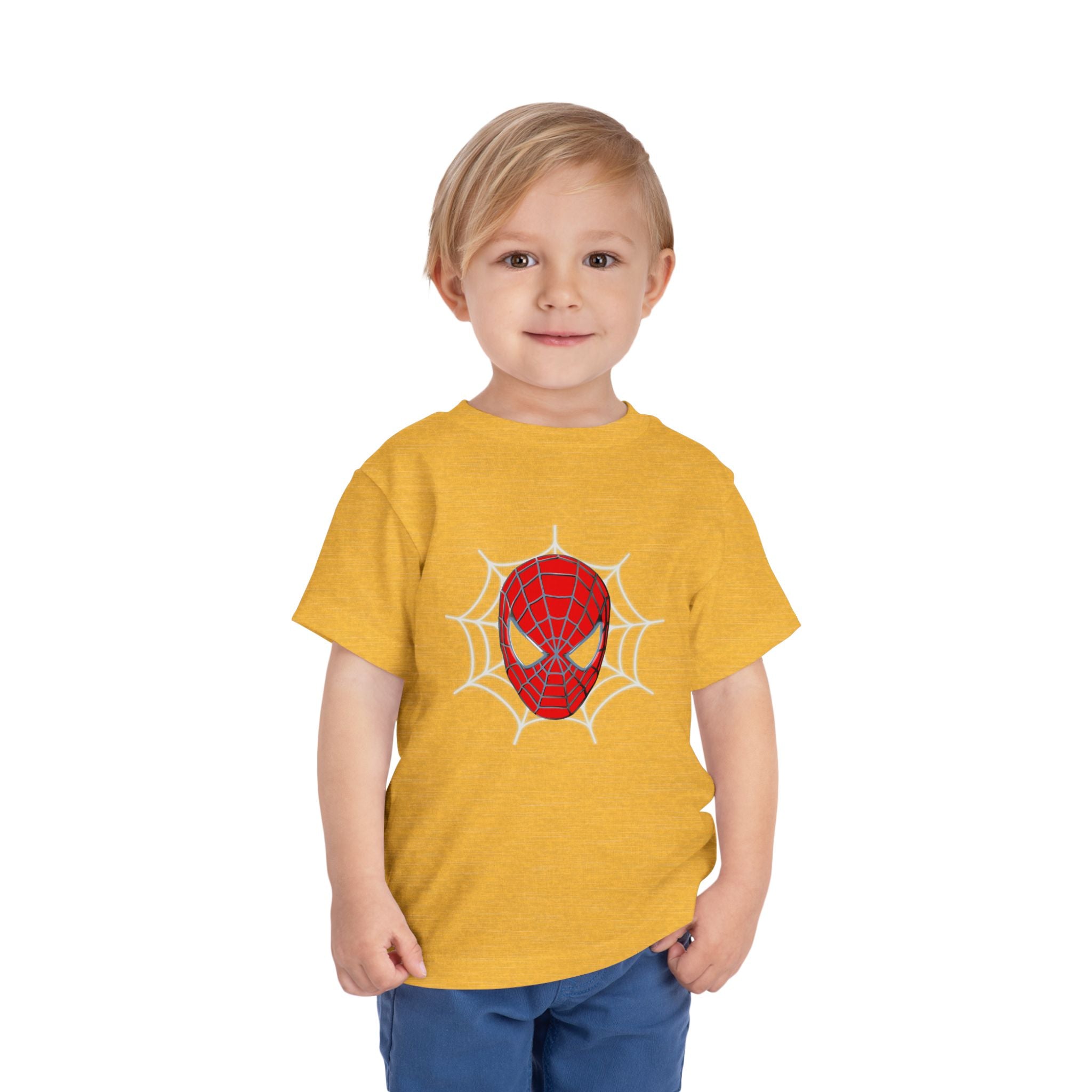 Spider Mask Toddler Tee — Cute Web Hero Graphic Shirt