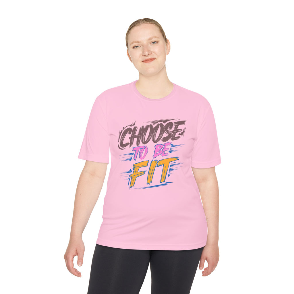 Choose To Be Fit Moisture-Wicking Tee — Motivational Fitness Shirt