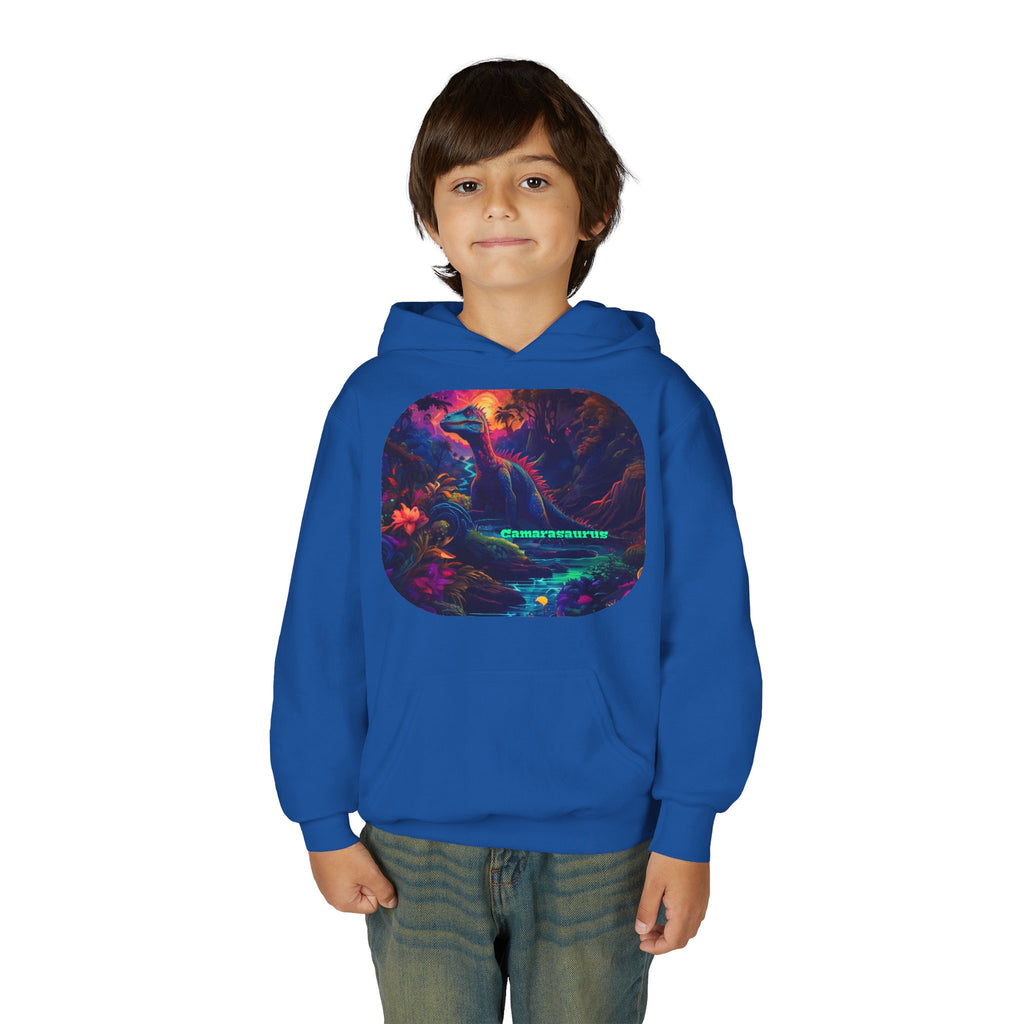 Youth Hoodie — Neon Cyber Jungle Graphic "CONSUMER"