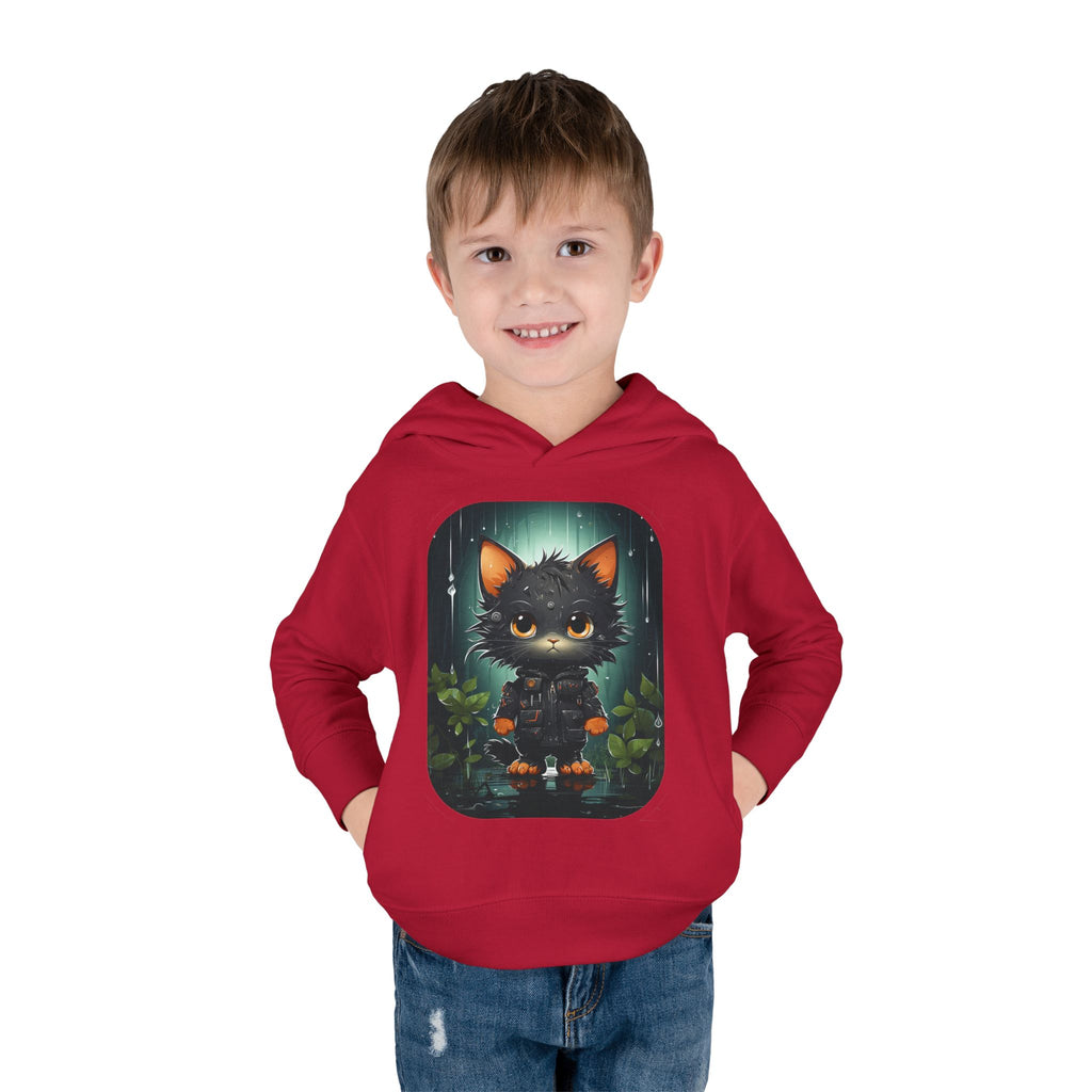 Toddler Hoodie — Cute Forest Black Cat Pullover