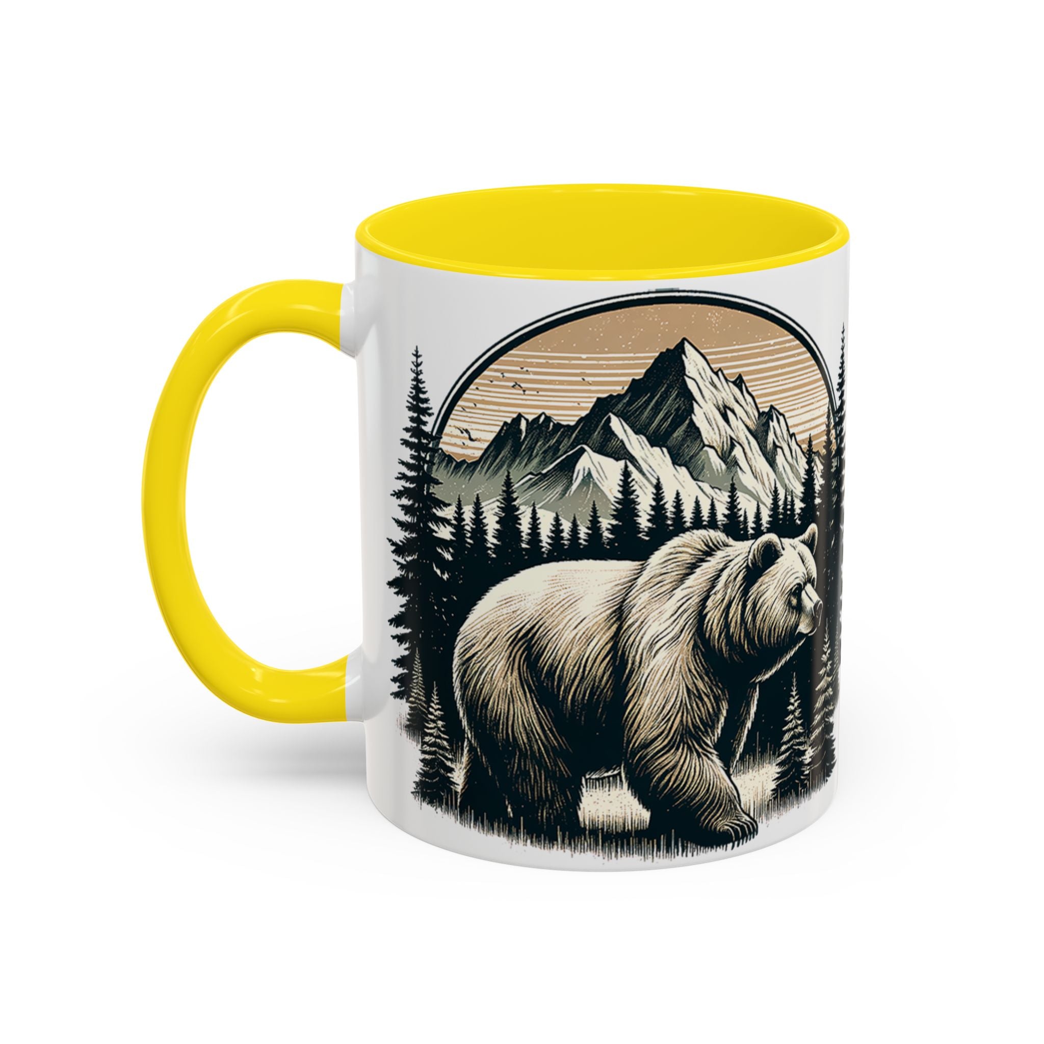 Bear Forest Coffee Mug — Mountain Wildlife Accent Mug (11/15oz)