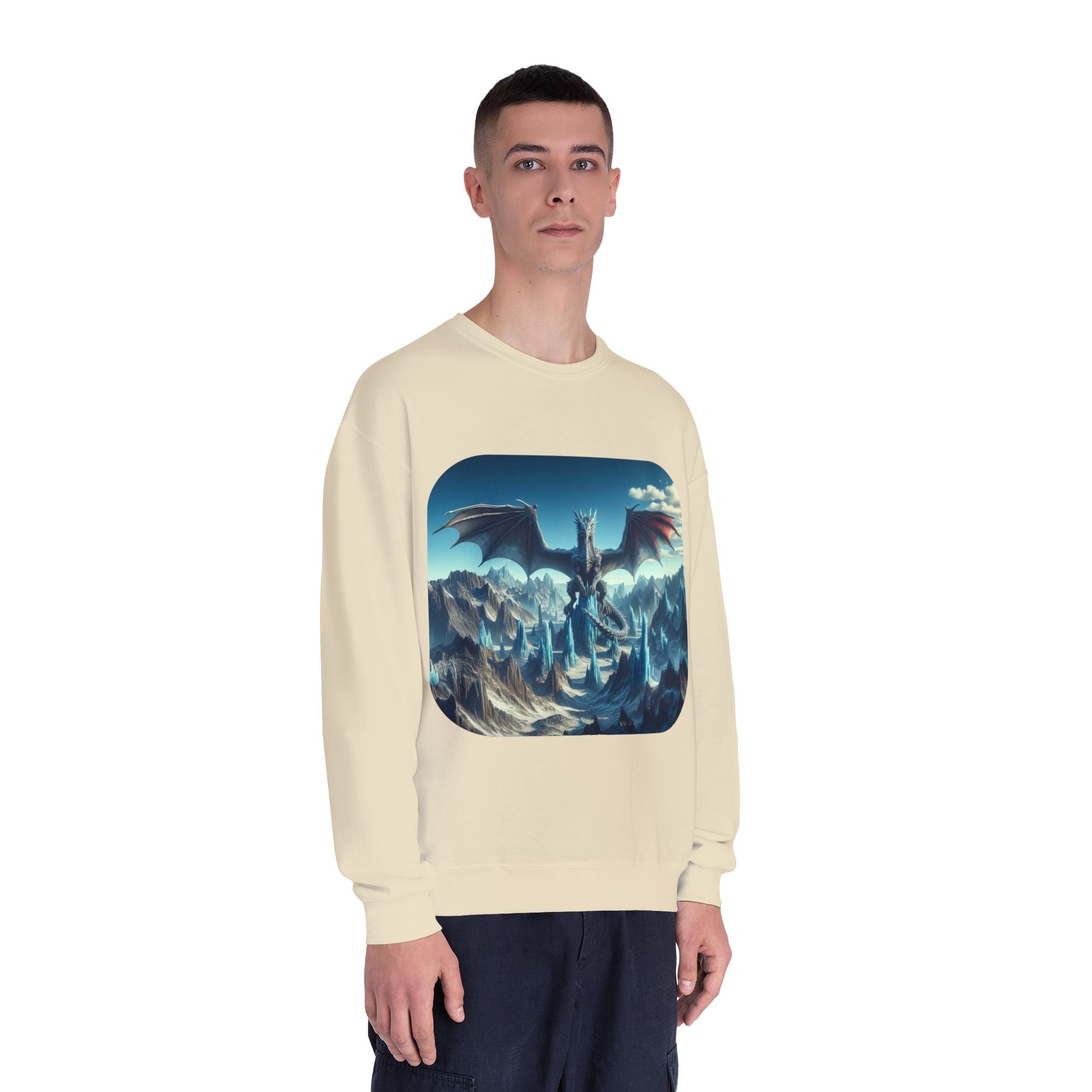 Dragon Graphic Crewneck Sweatshirt — Eye‑Catching Mythical Design