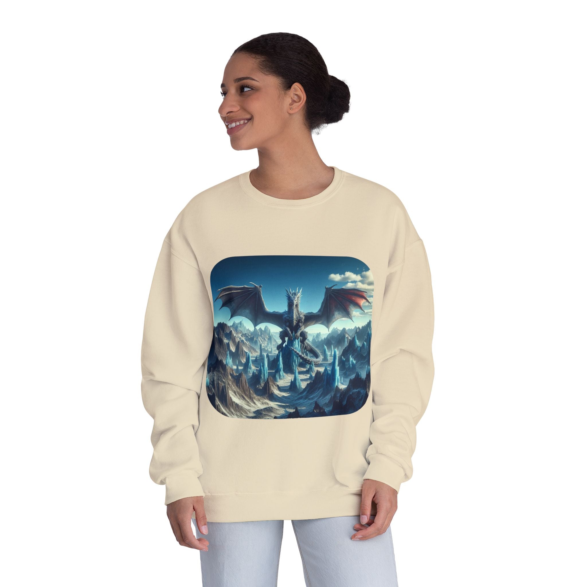 Dragon Graphic Crewneck Sweatshirt — Eye‑Catching Mythical Design