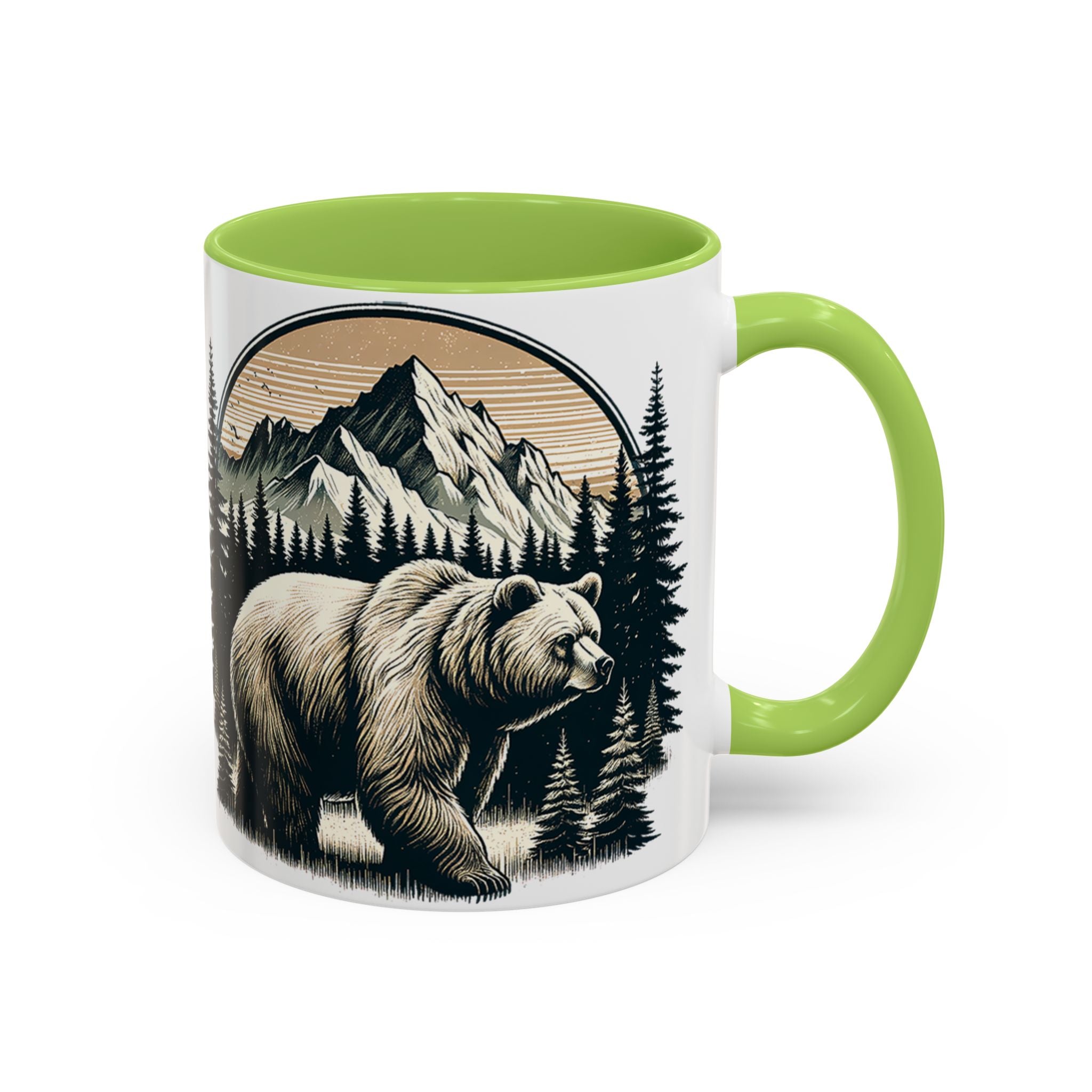 Bear Forest Coffee Mug — Mountain Wildlife Accent Mug (11/15oz)