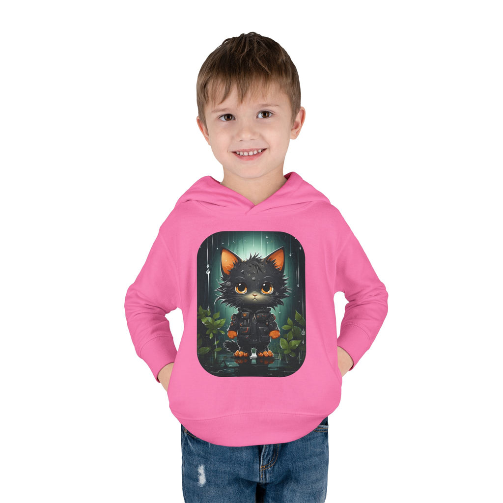 Toddler Hoodie — Cute Forest Black Cat Pullover
