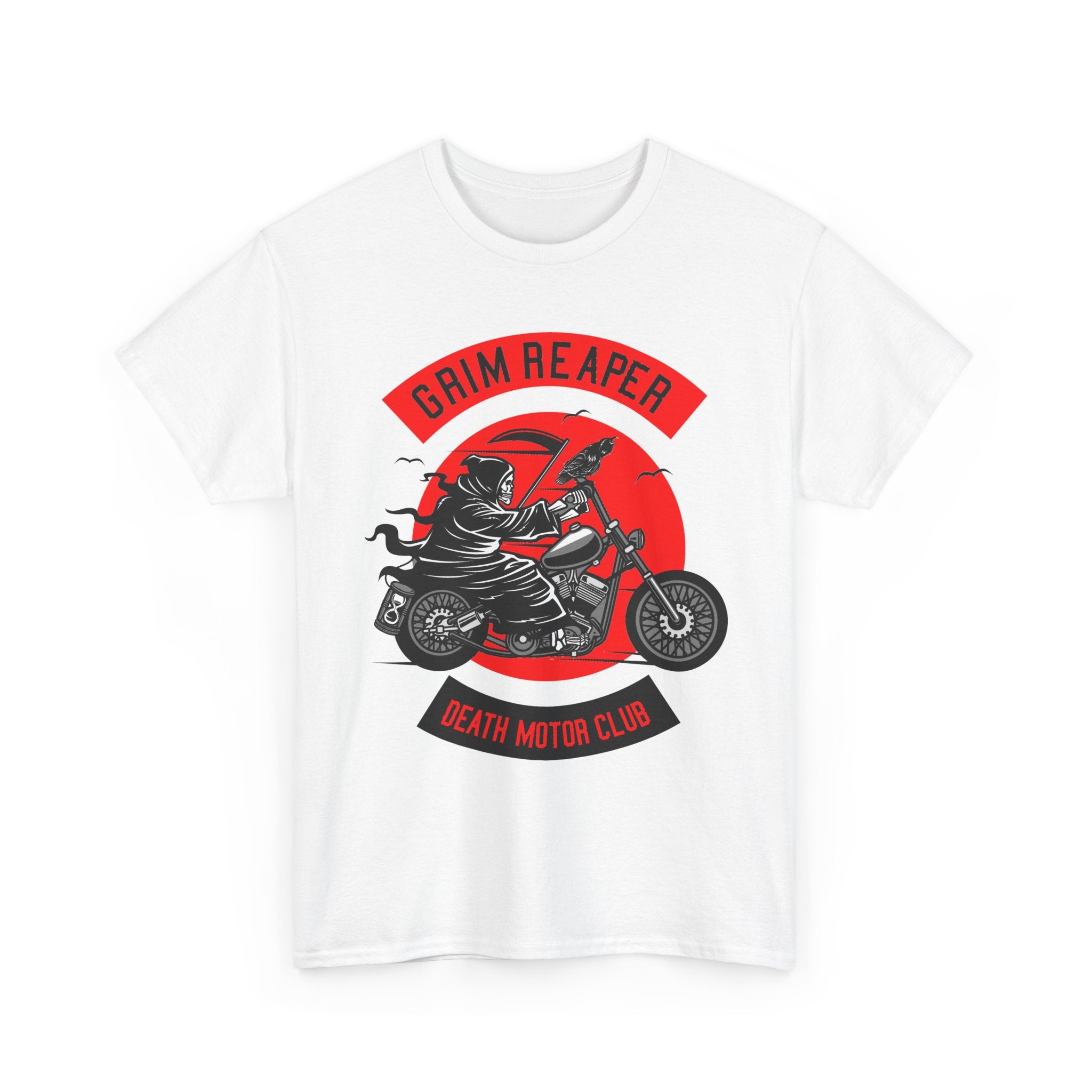 Grim Reaper Motor Club Tee — Biker Skull Motorcycle T‑Shirt