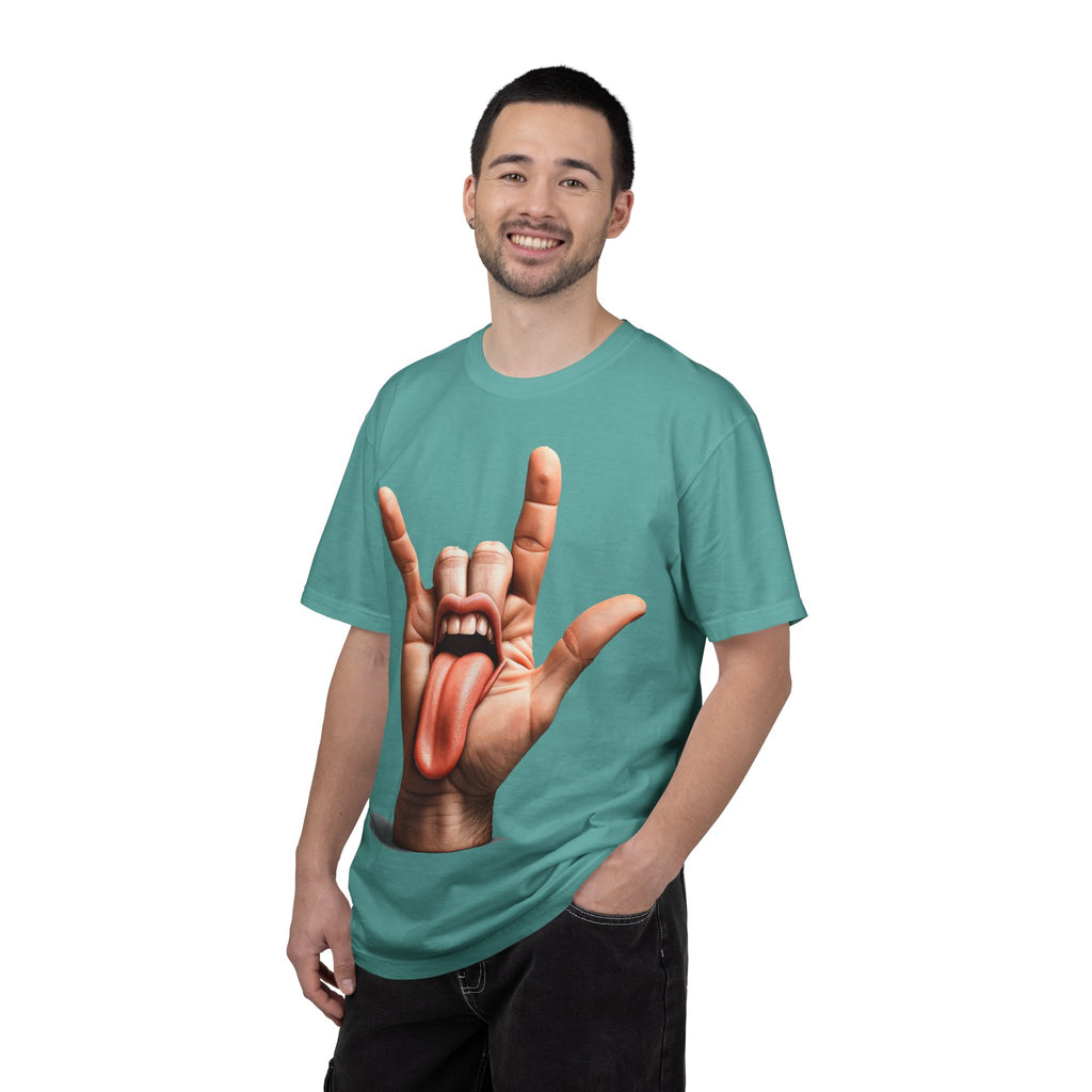 Graphic T-Shirt — Rock Hand Tongue Design