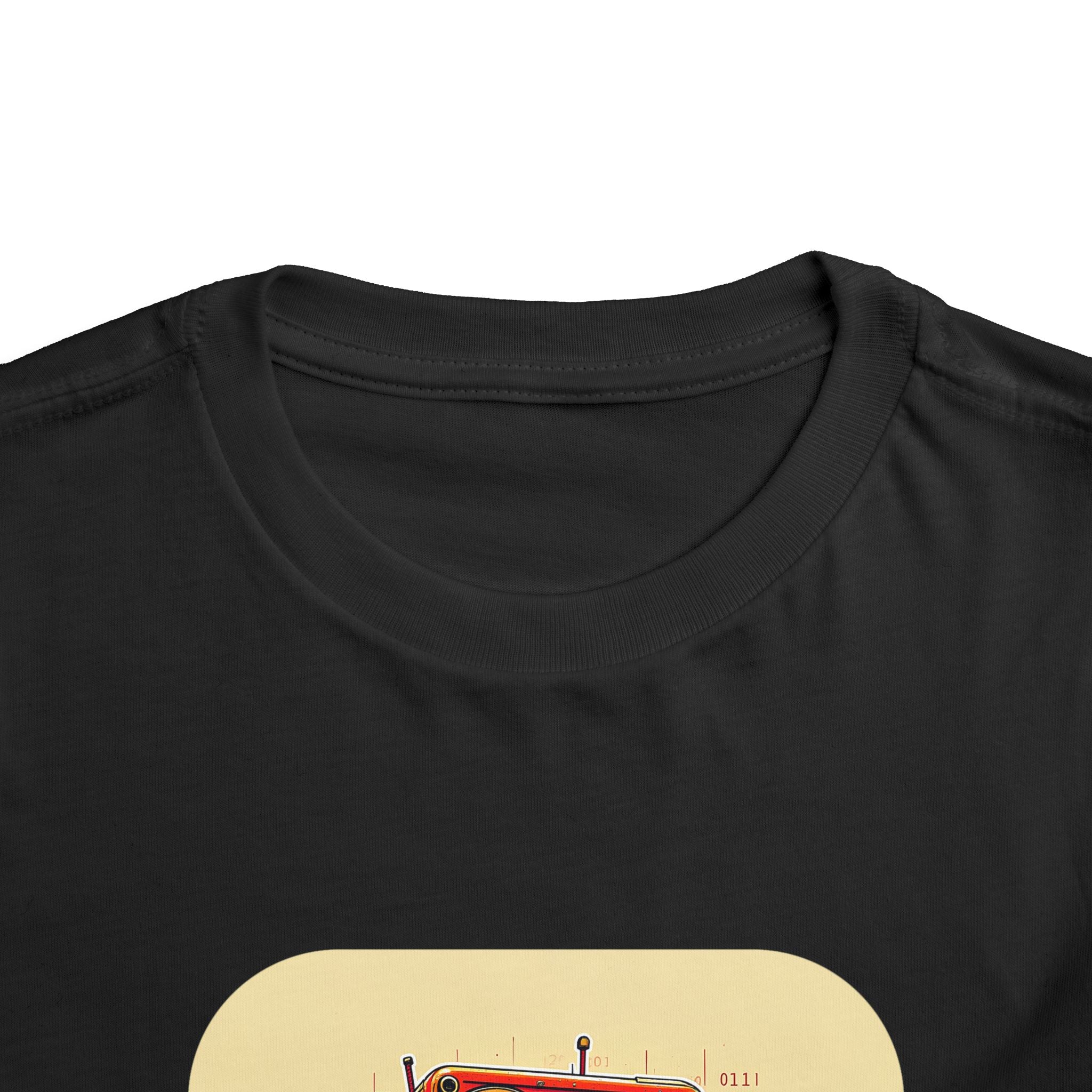 Retro Red Robot Toddler Tee — Cute Vintage Robot Graphic Shirt