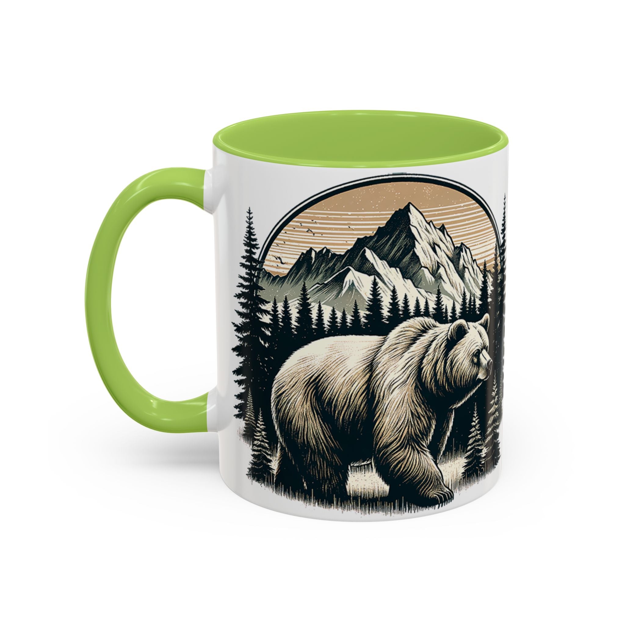 Bear Forest Coffee Mug — Mountain Wildlife Accent Mug (11/15oz)