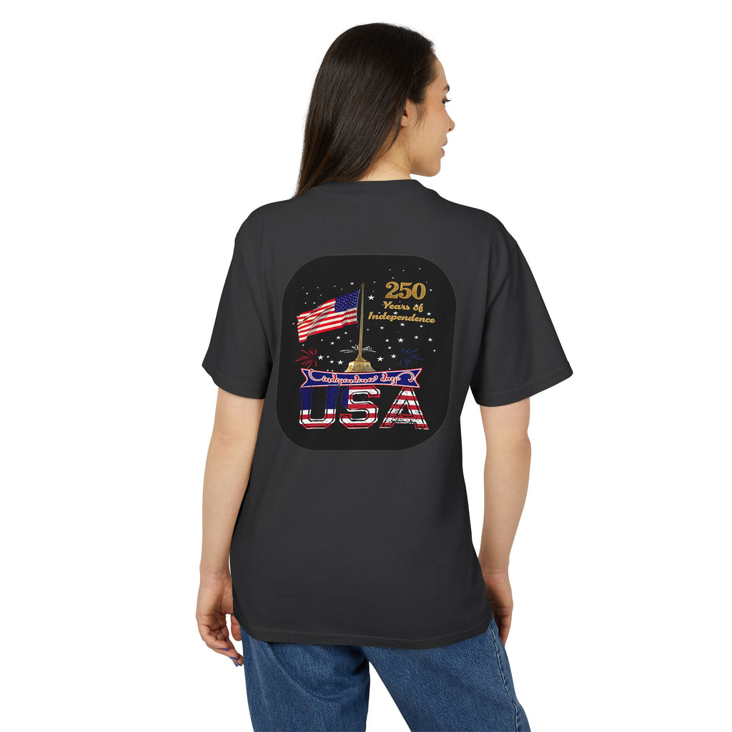 USA 250th Anniversary T-Shirt — Patriotic Flag Fourth of July Tee