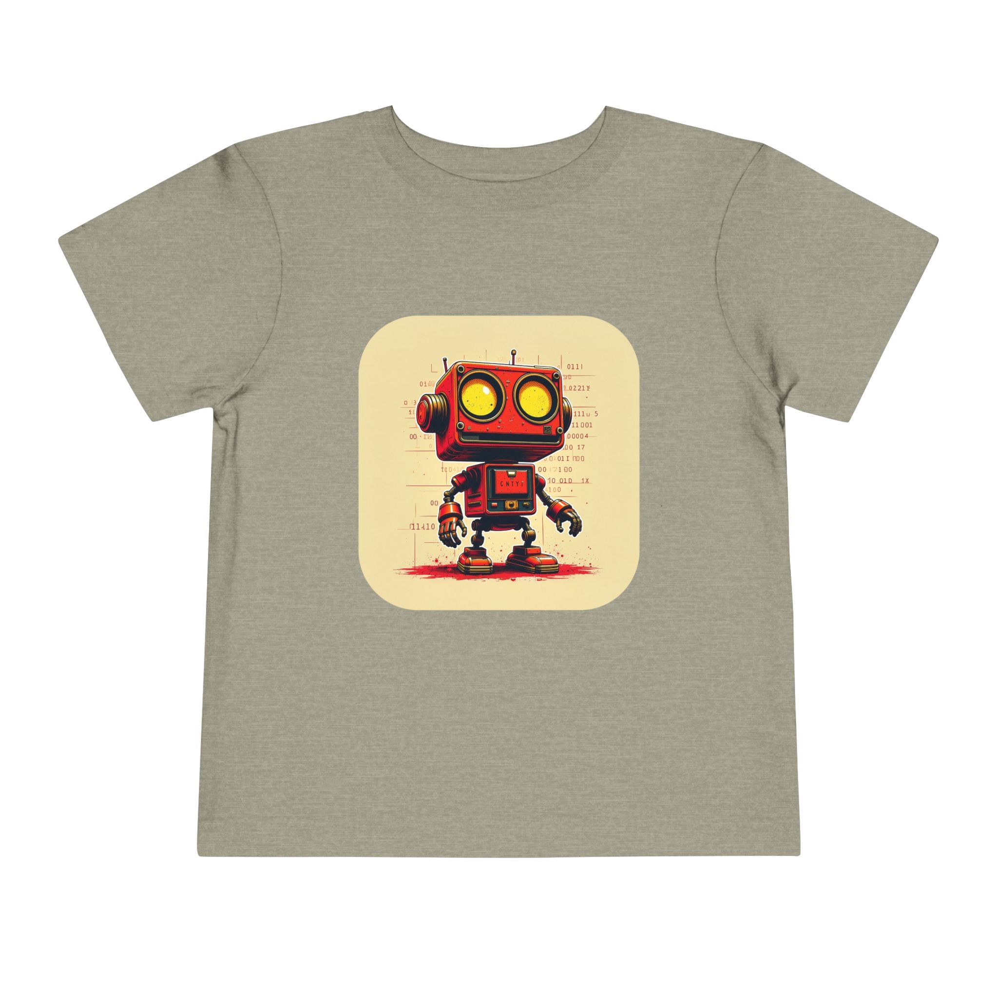 Retro Red Robot Toddler Tee — Cute Vintage Robot Graphic Shirt