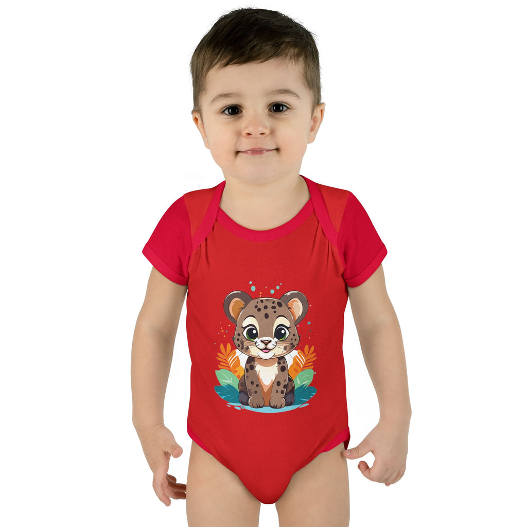 Cute Cheetah Baby Bodysuit — Adorable Infant Onesie with Safari Cat Design