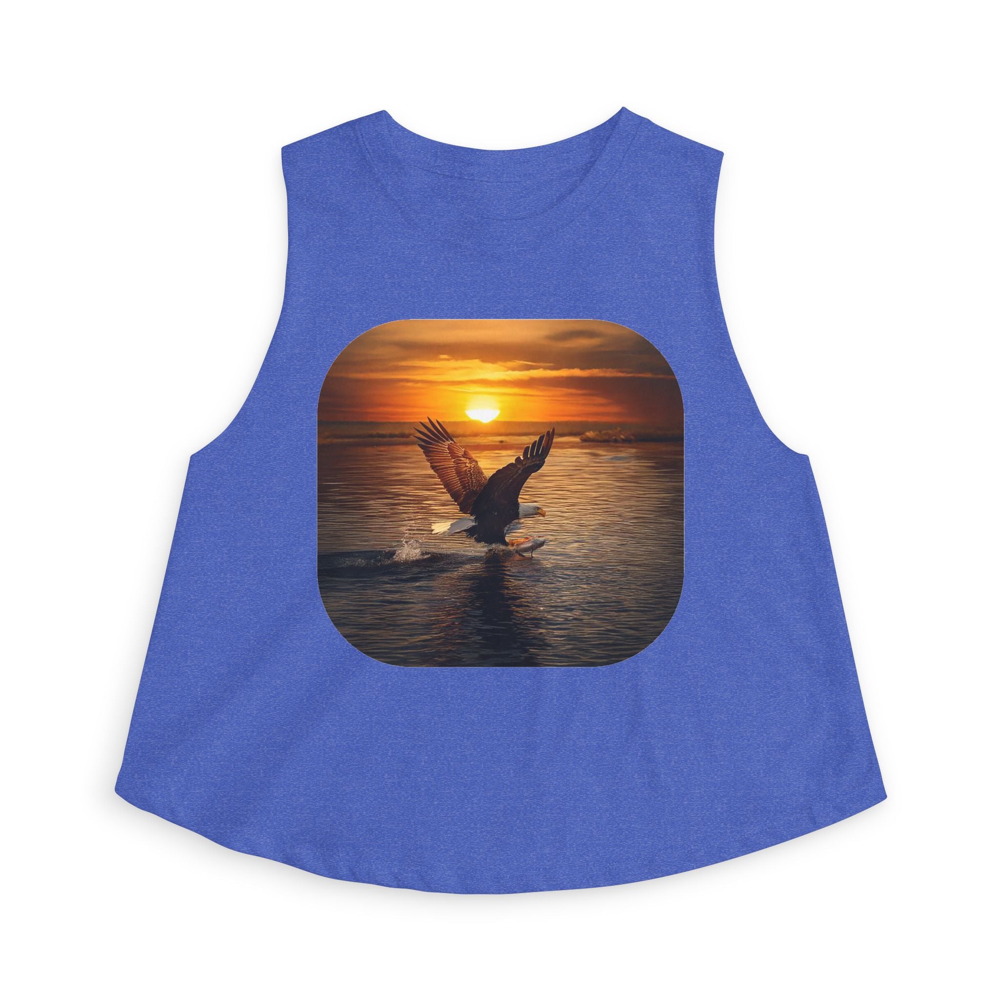 Sunset Seagull Crop Top – Beach Vibes Women's Tank