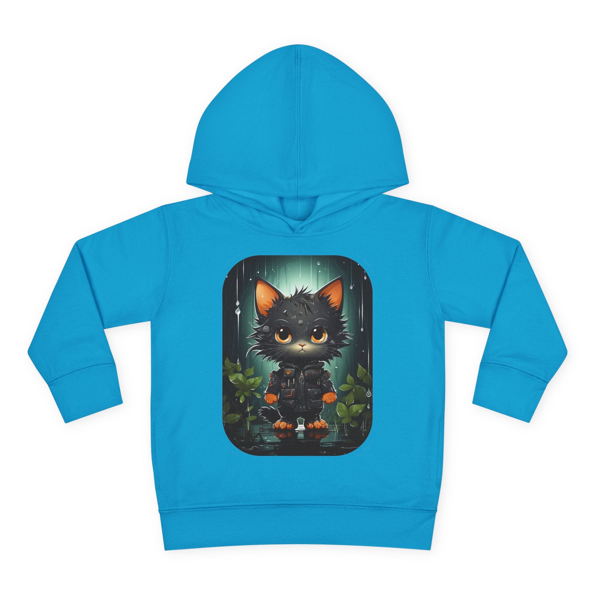 Toddler Hoodie — Cute Forest Black Cat Pullover