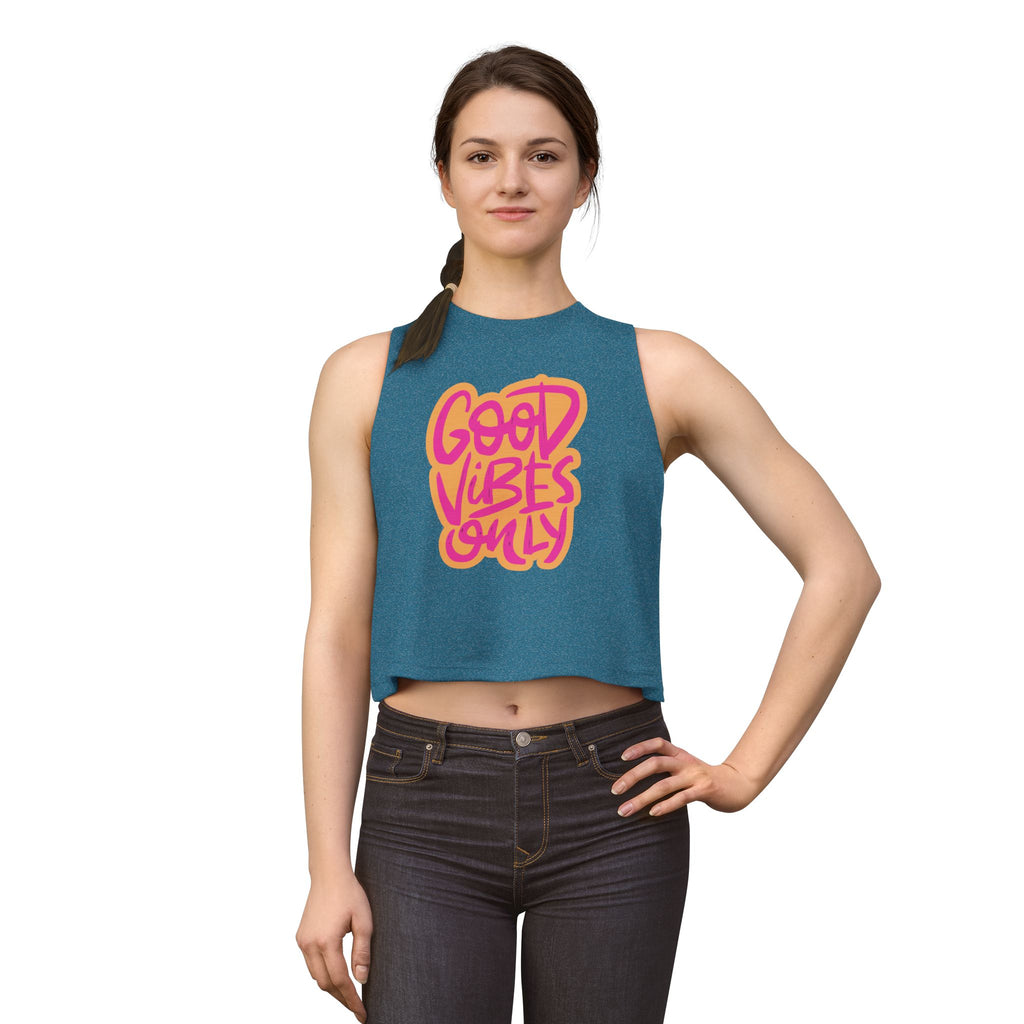 Good Vibes Only Crop Top - Women's Positive Graphic Tank