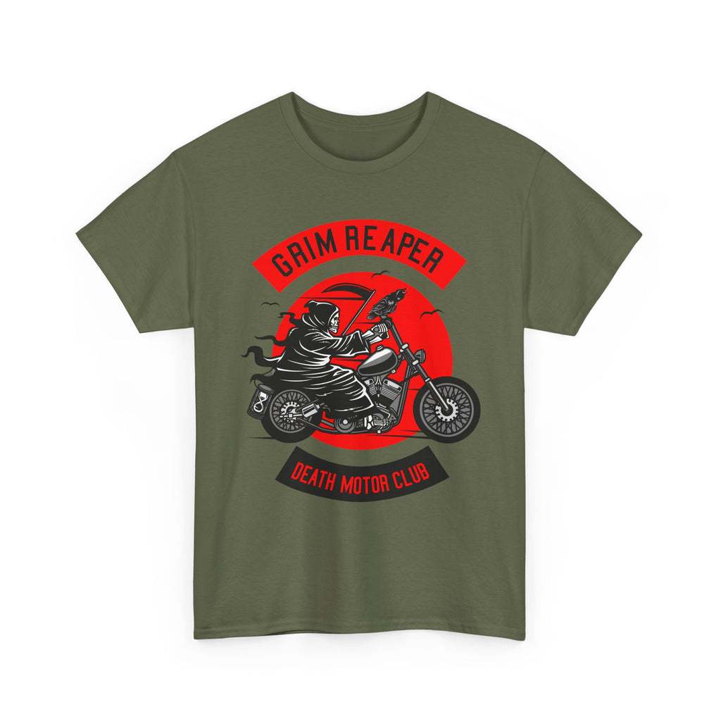 Grim Reaper Motor Club Tee — Biker Skull Motorcycle T‑Shirt