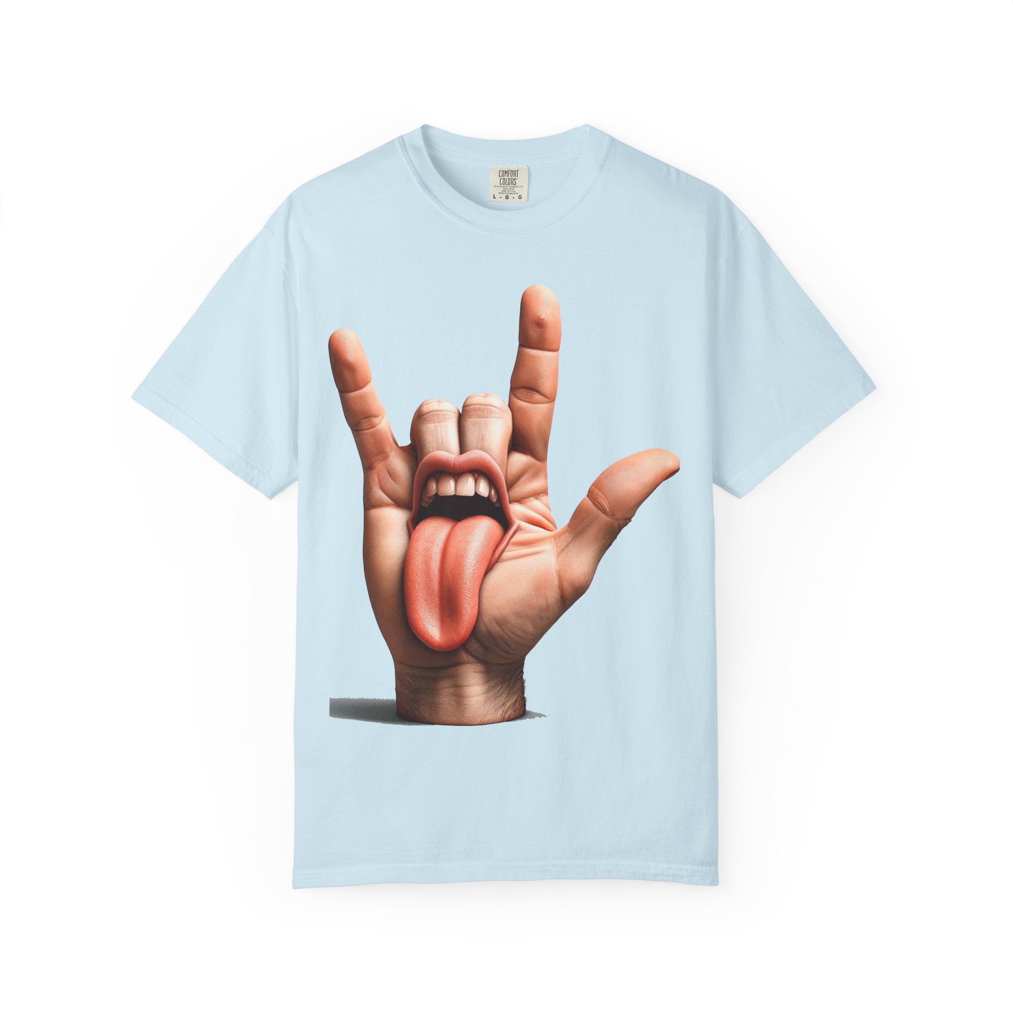 Graphic T-Shirt — Rock Hand Tongue Design