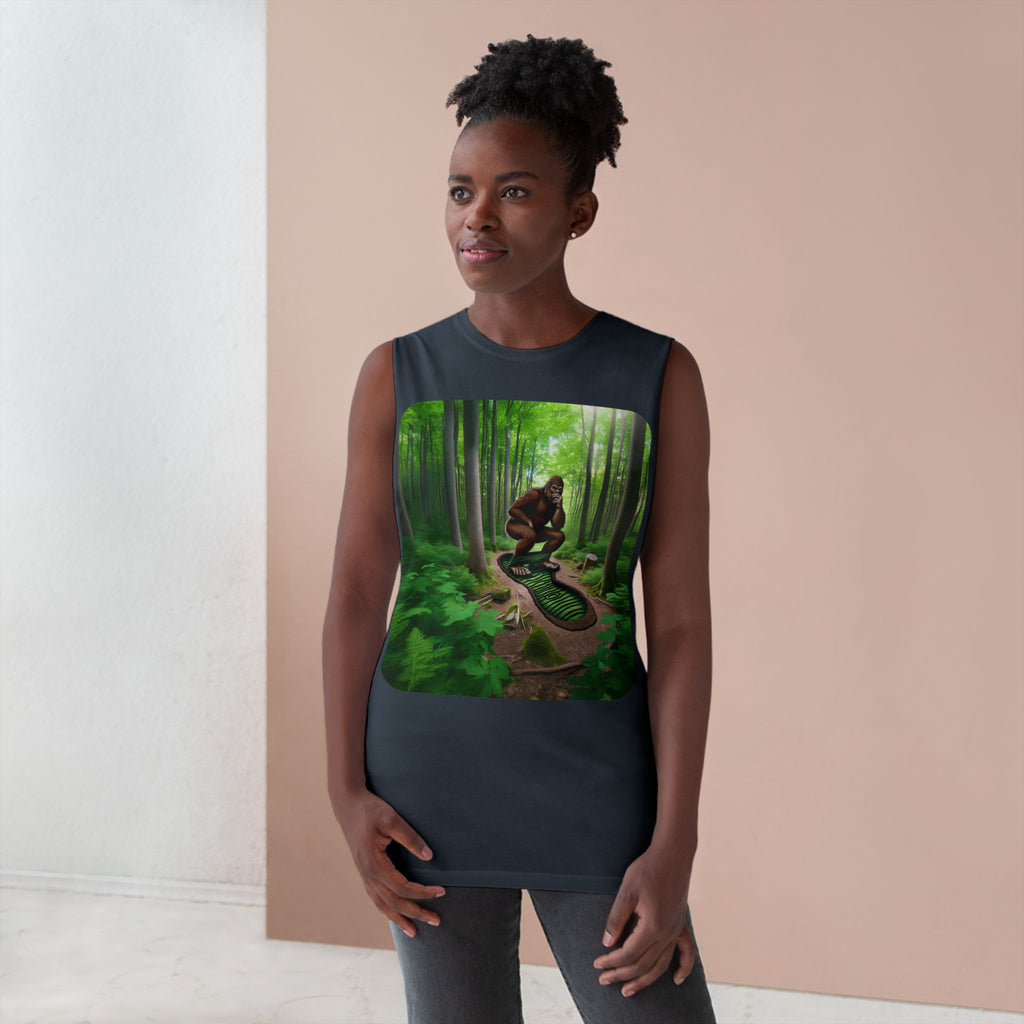 Bigfoot Forest Tank Top — Sasquatch Woodland Graphic Tank
