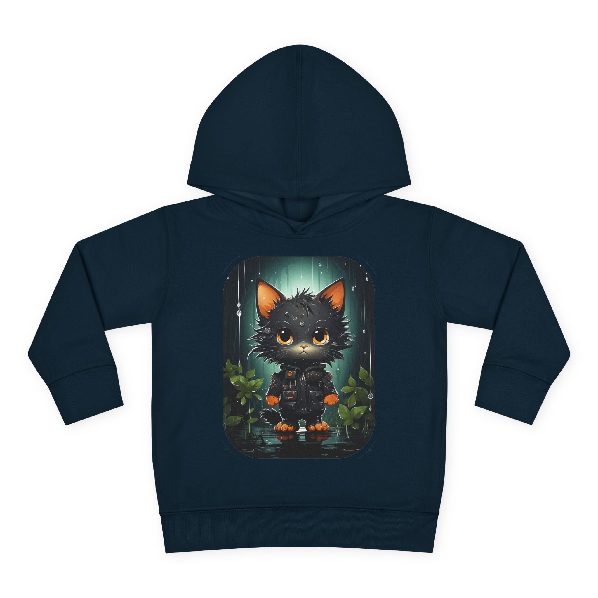 Toddler Hoodie — Cute Forest Black Cat Pullover