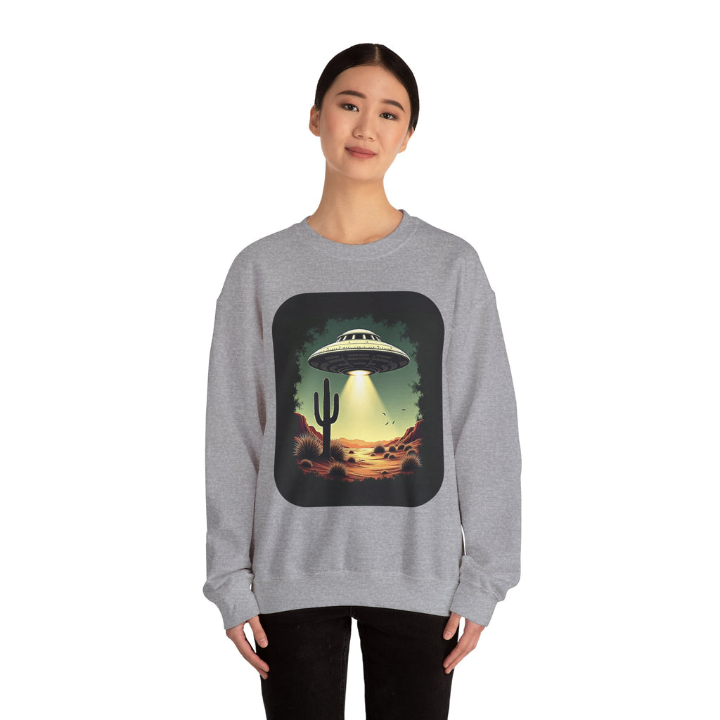 UFO Desert Abduction Crewneck Sweatshirt