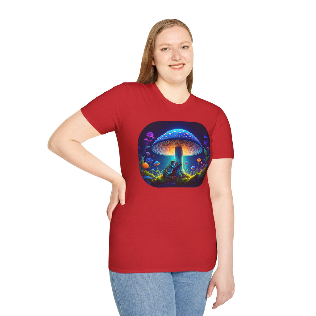 Psychedelic Mushroom Nightscape T-Shirt