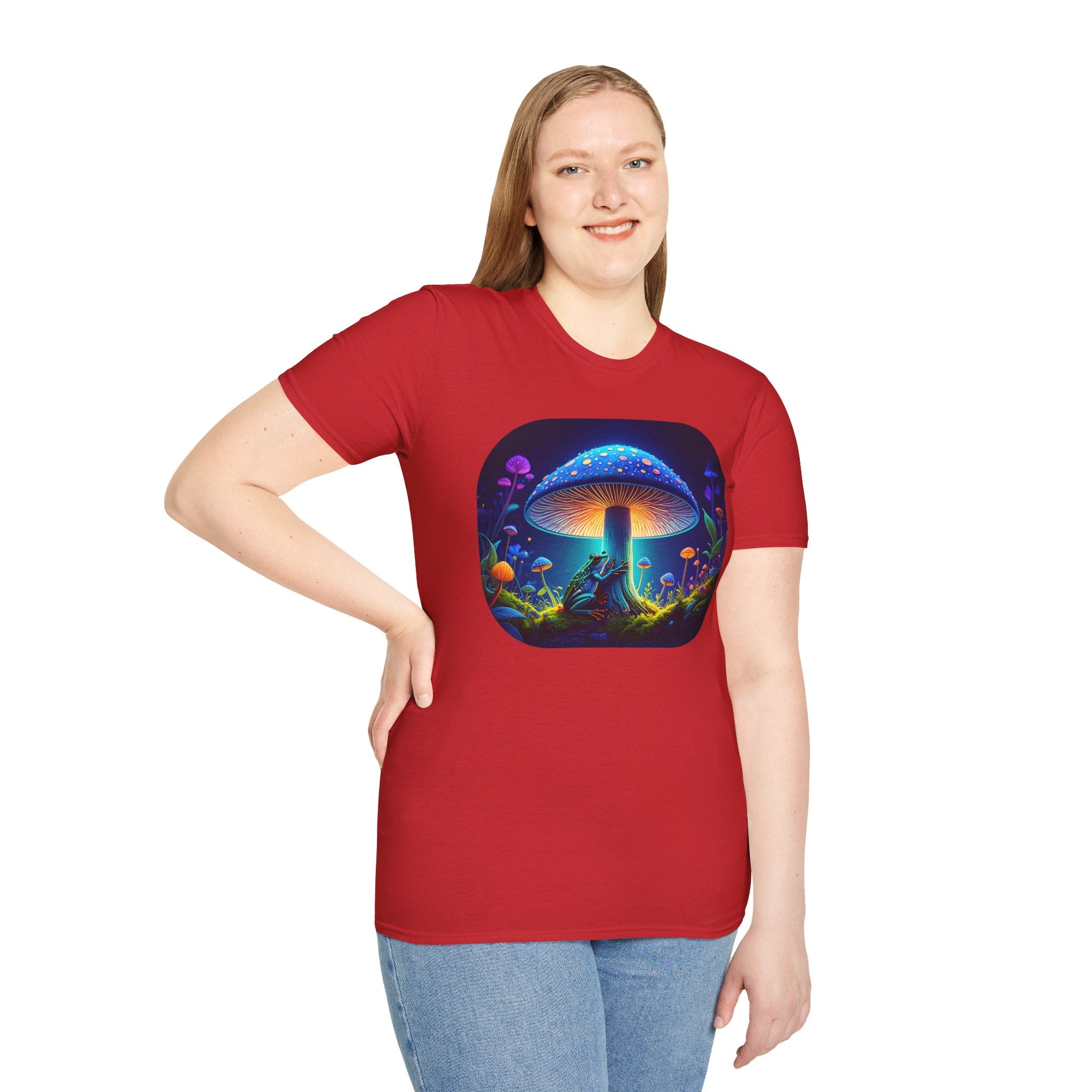 Psychedelic Mushroom Nightscape T-Shirt