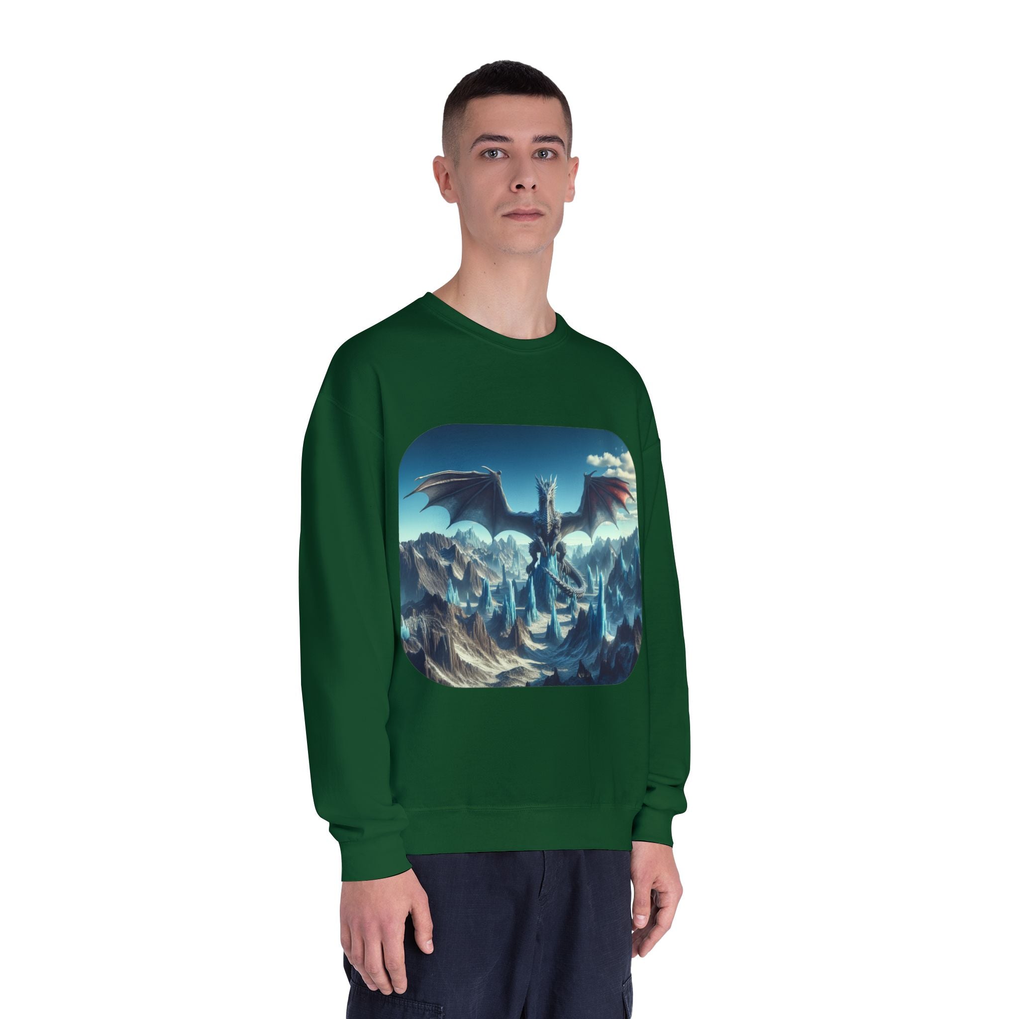 Dragon Graphic Crewneck Sweatshirt — Eye‑Catching Mythical Design