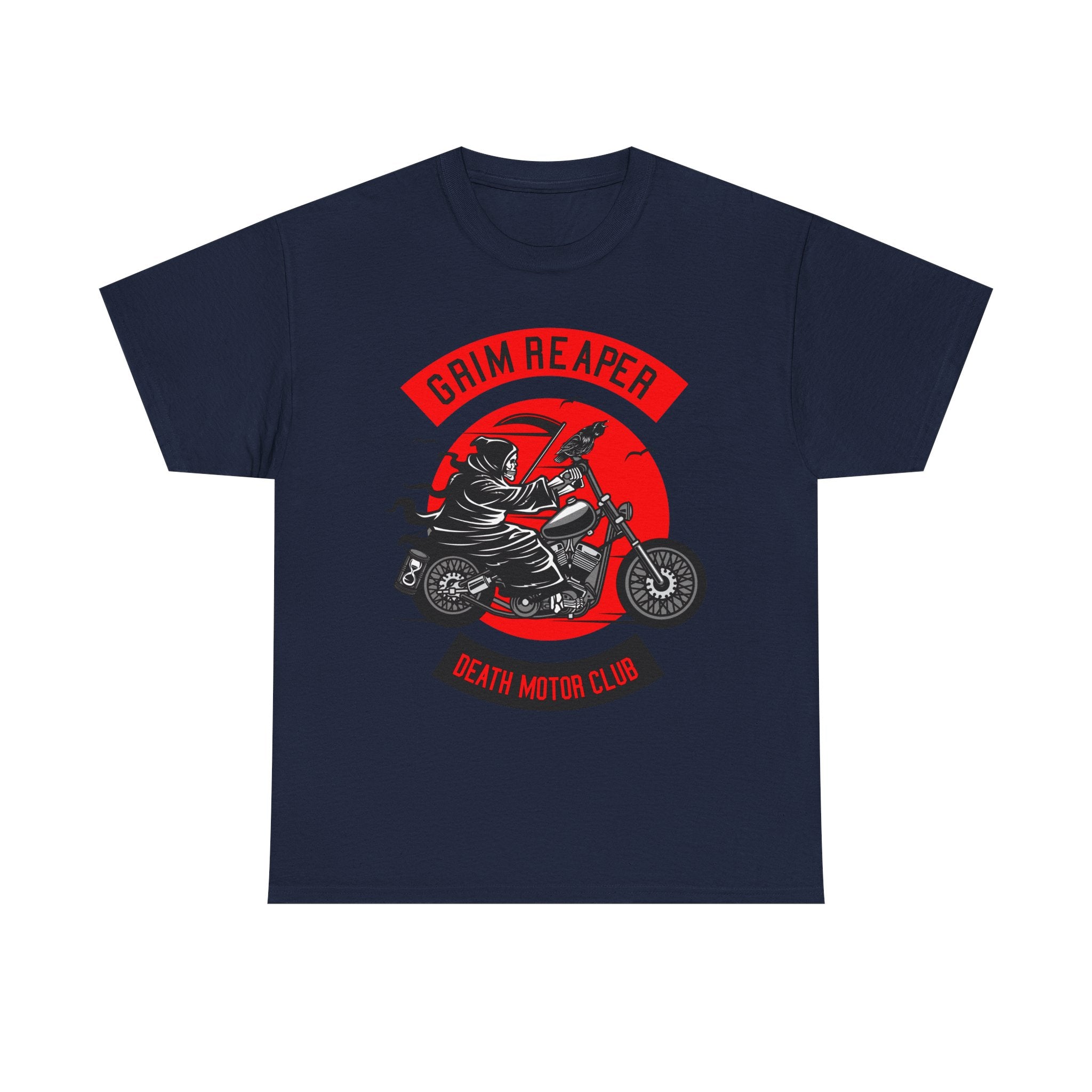 Grim Reaper Motor Club Tee — Biker Skull Motorcycle T‑Shirt
