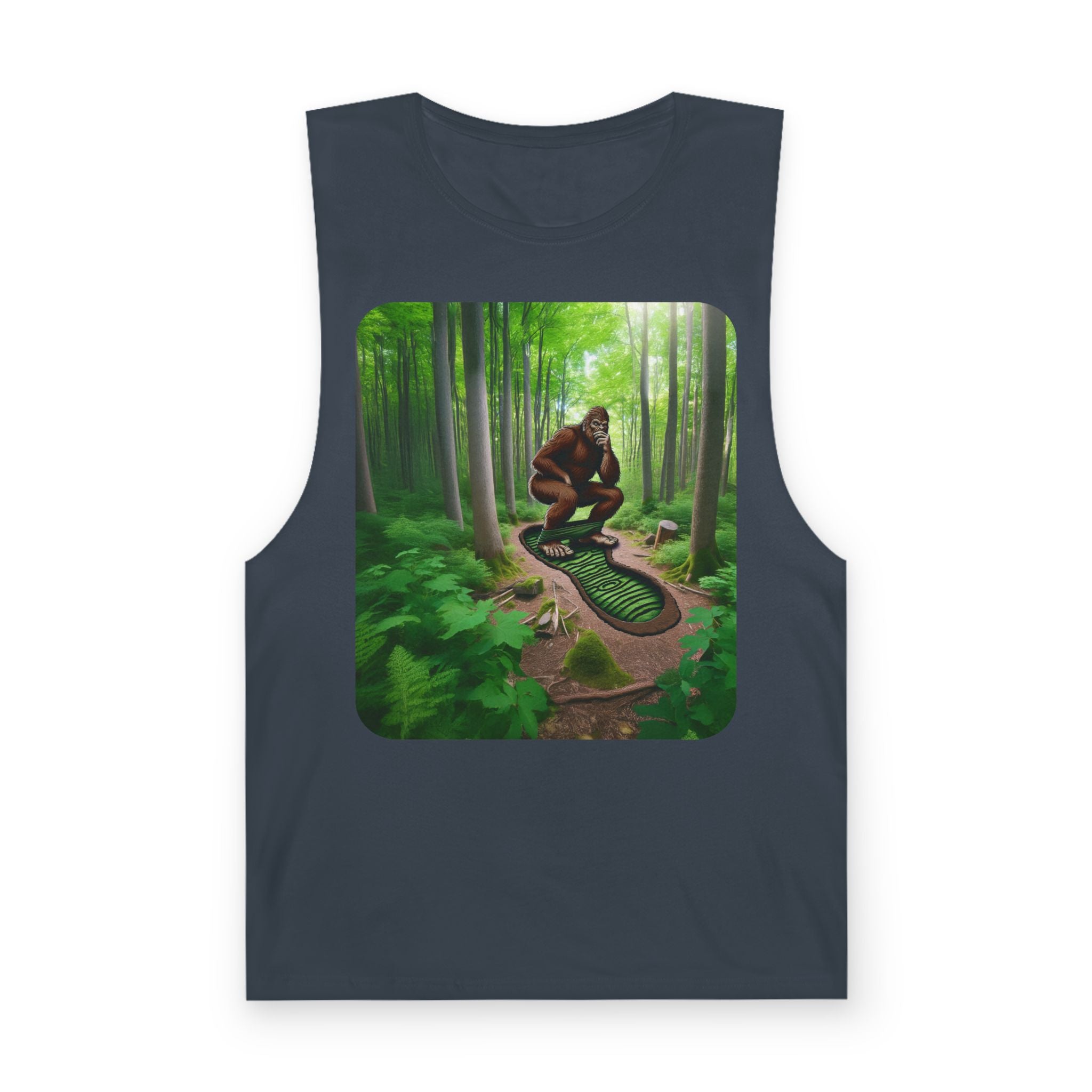 Bigfoot Forest Tank Top — Sasquatch Woodland Graphic Tank