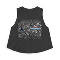 Black Widow Marvel Crop Top — Vintage Comic Collage Women’s Tank
