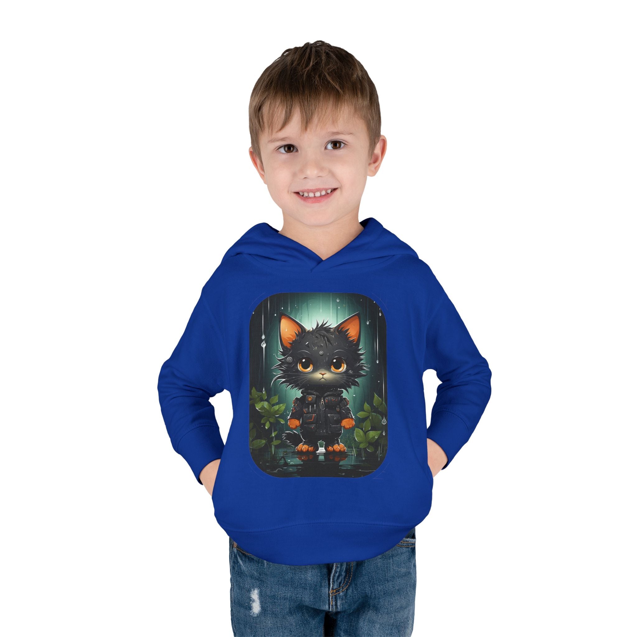 Toddler Hoodie — Cute Forest Black Cat Pullover