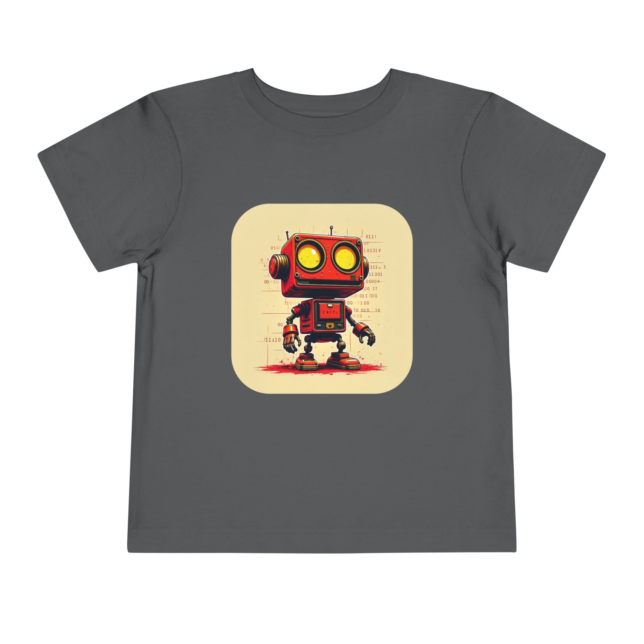 Retro Red Robot Toddler Tee — Cute Vintage Robot Graphic Shirt