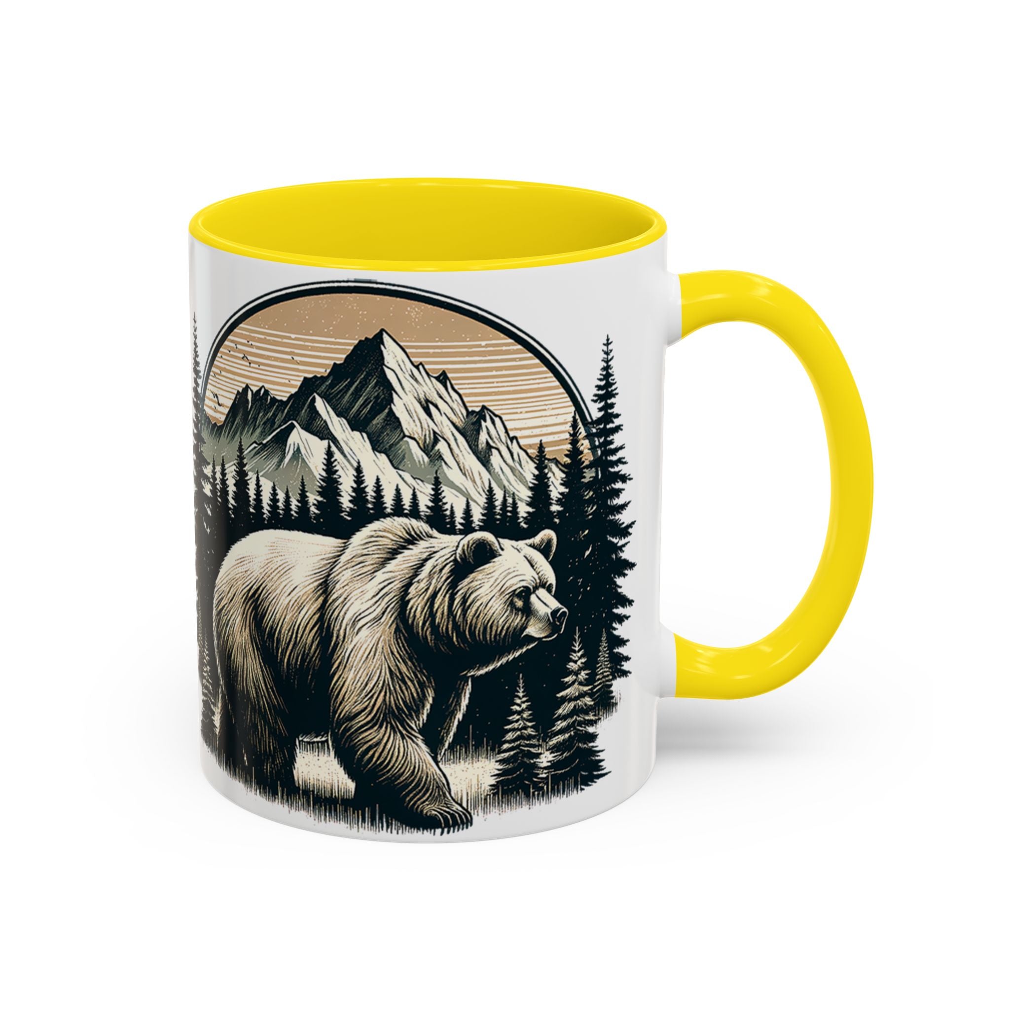 Bear Forest Coffee Mug — Mountain Wildlife Accent Mug (11/15oz)