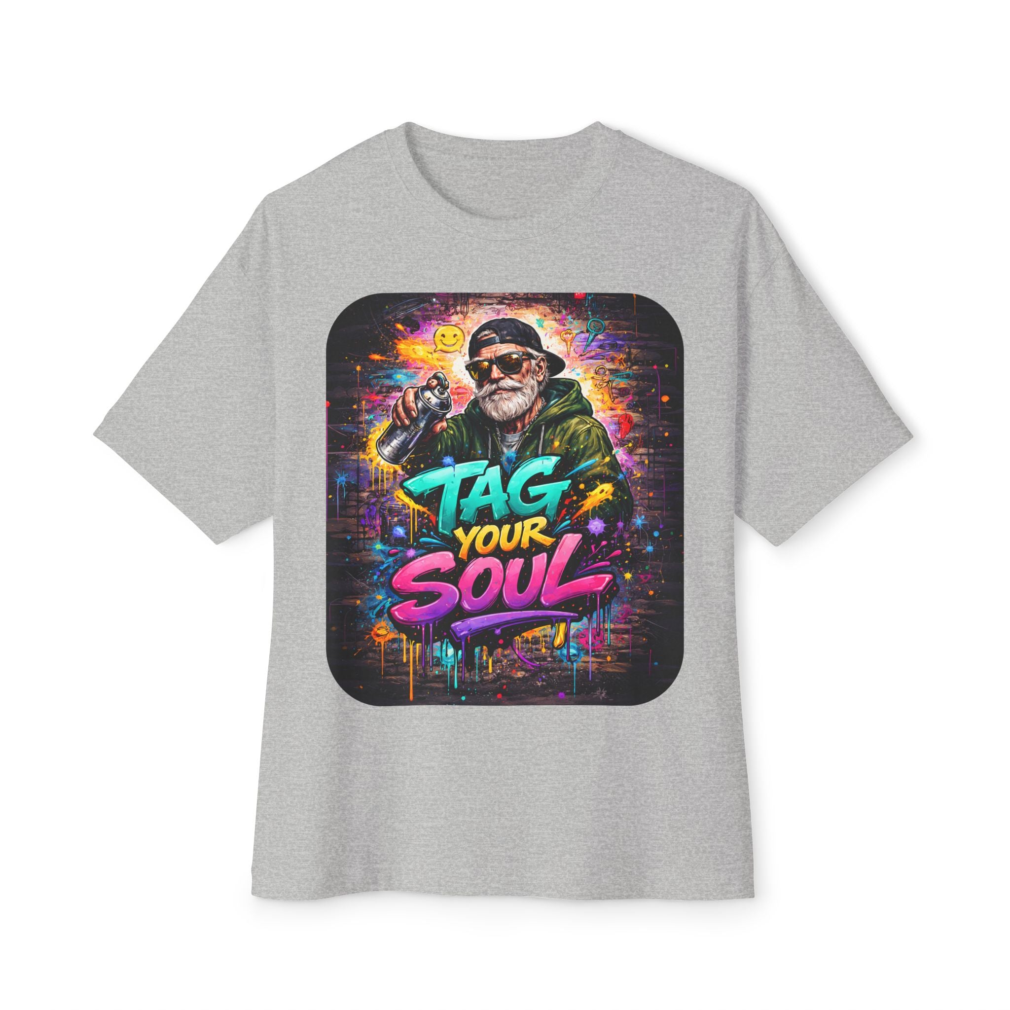 Tag Your Soul Graphic Tee — Retro Graffiti Streetwear T-Shirt