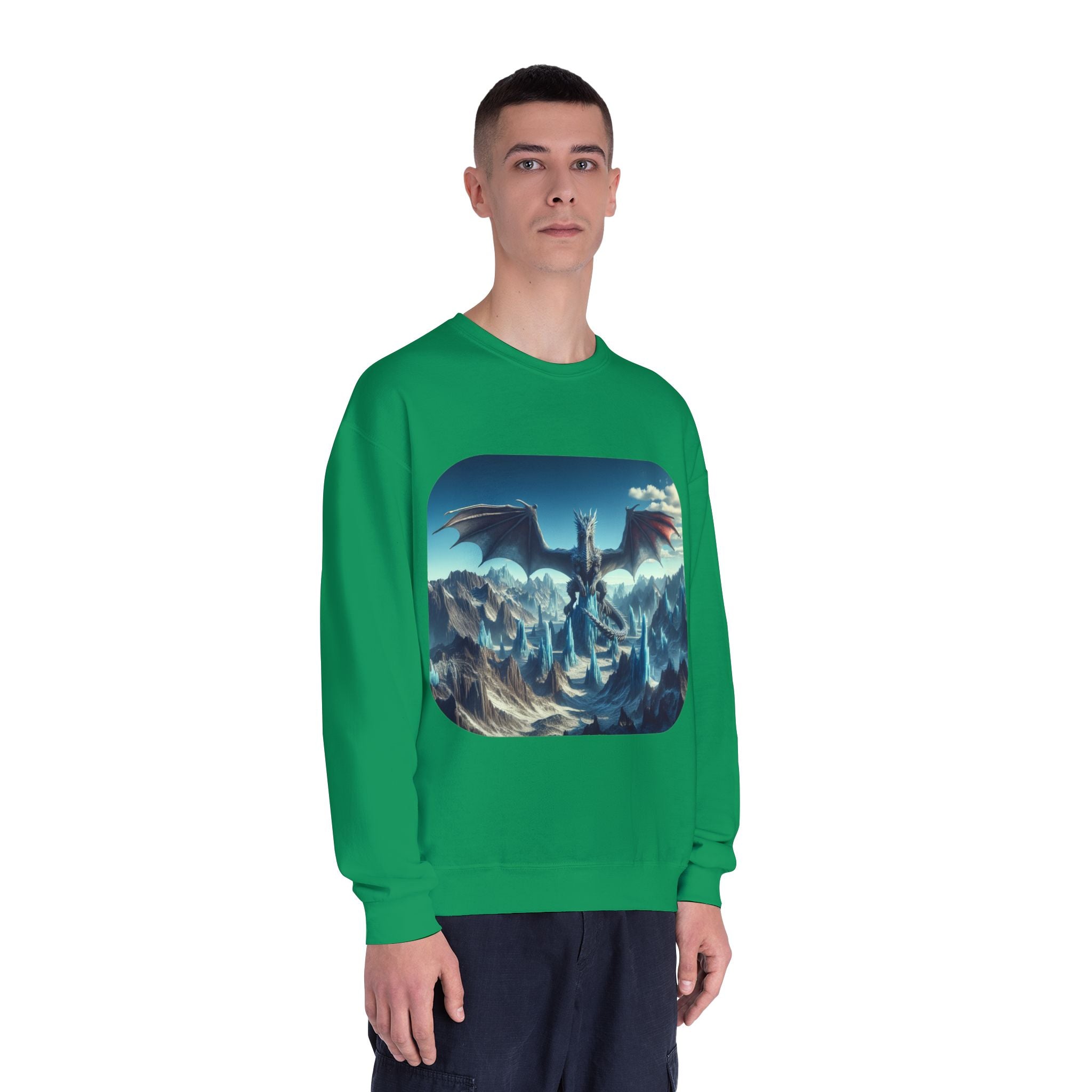 Dragon Graphic Crewneck Sweatshirt — Eye‑Catching Mythical Design