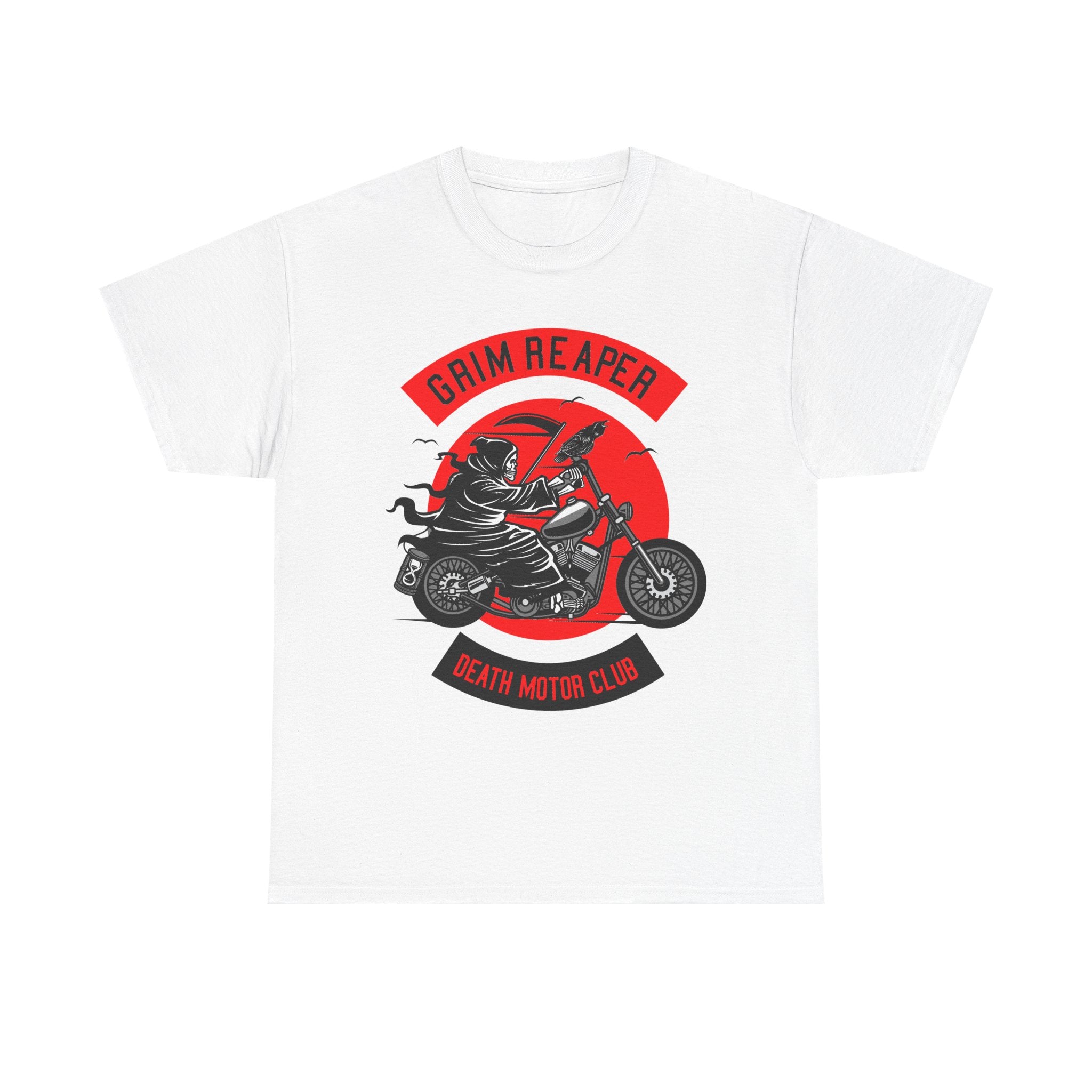 Grim Reaper Motor Club Tee — Biker Skull Motorcycle T‑Shirt