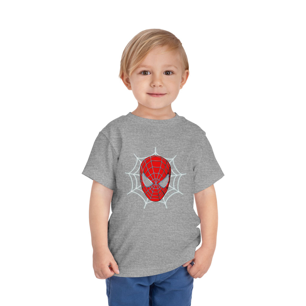 Spider Mask Toddler Tee — Cute Web Hero Graphic Shirt